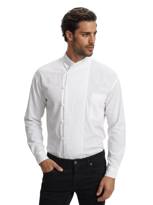1980s Quilted Cotton Shirt, Size Medium