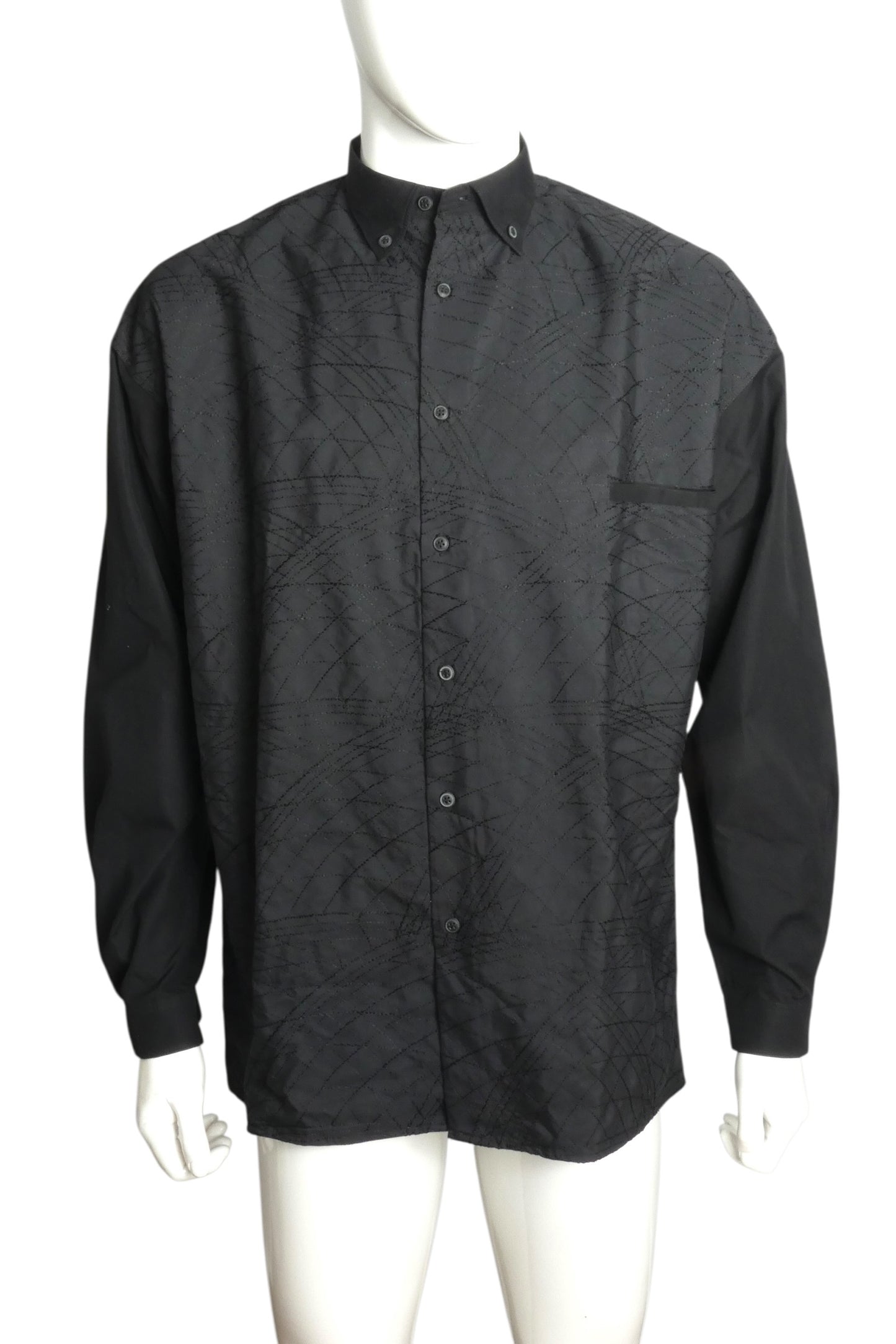 1990s Embroidered Cotton Shirt, Size Large
