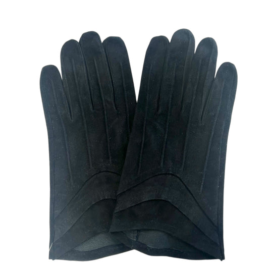 1990s Pin Tuck Suede Gloves, Size 9