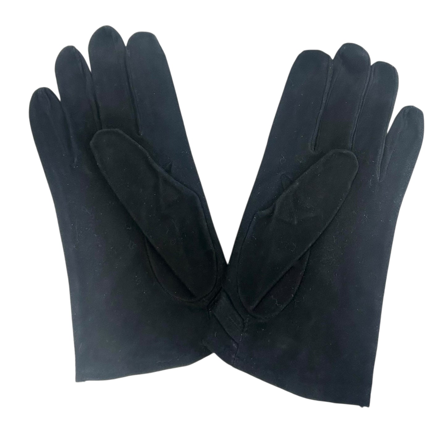 1990s Pin Tuck Suede Gloves, Size 9