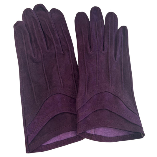 1990s Pin Tuck Suede Gloves, Multiple Sizes Available