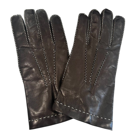 Leather Pick Stitch Gloves, Size 10