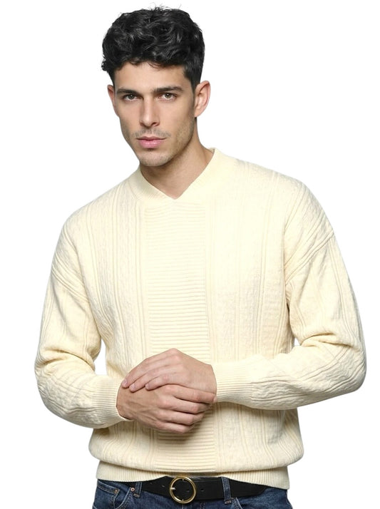 1980s Ribbed Wool Sweater, Size Medium