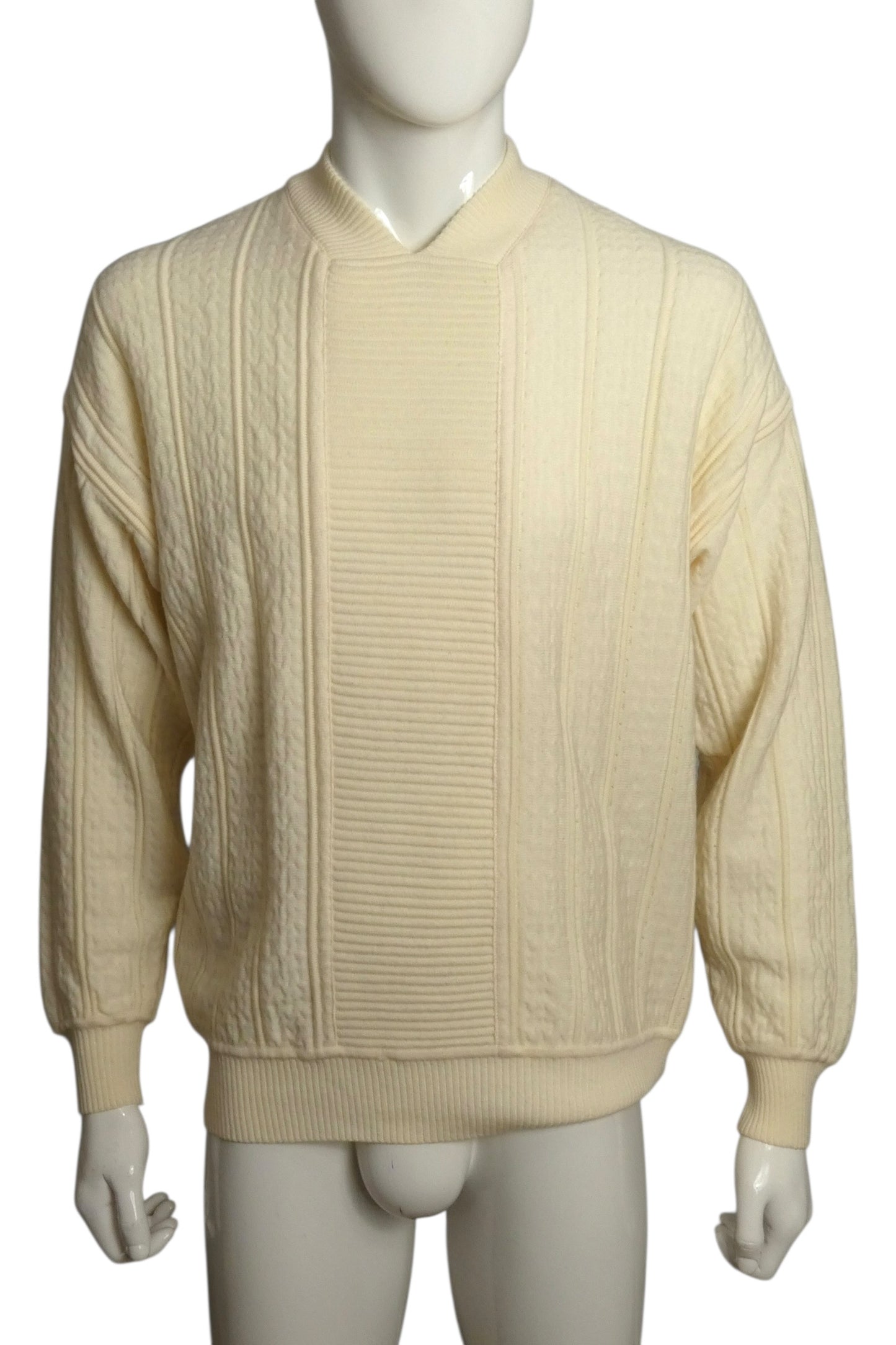 1980s Ribbed Wool Sweater, Size Medium