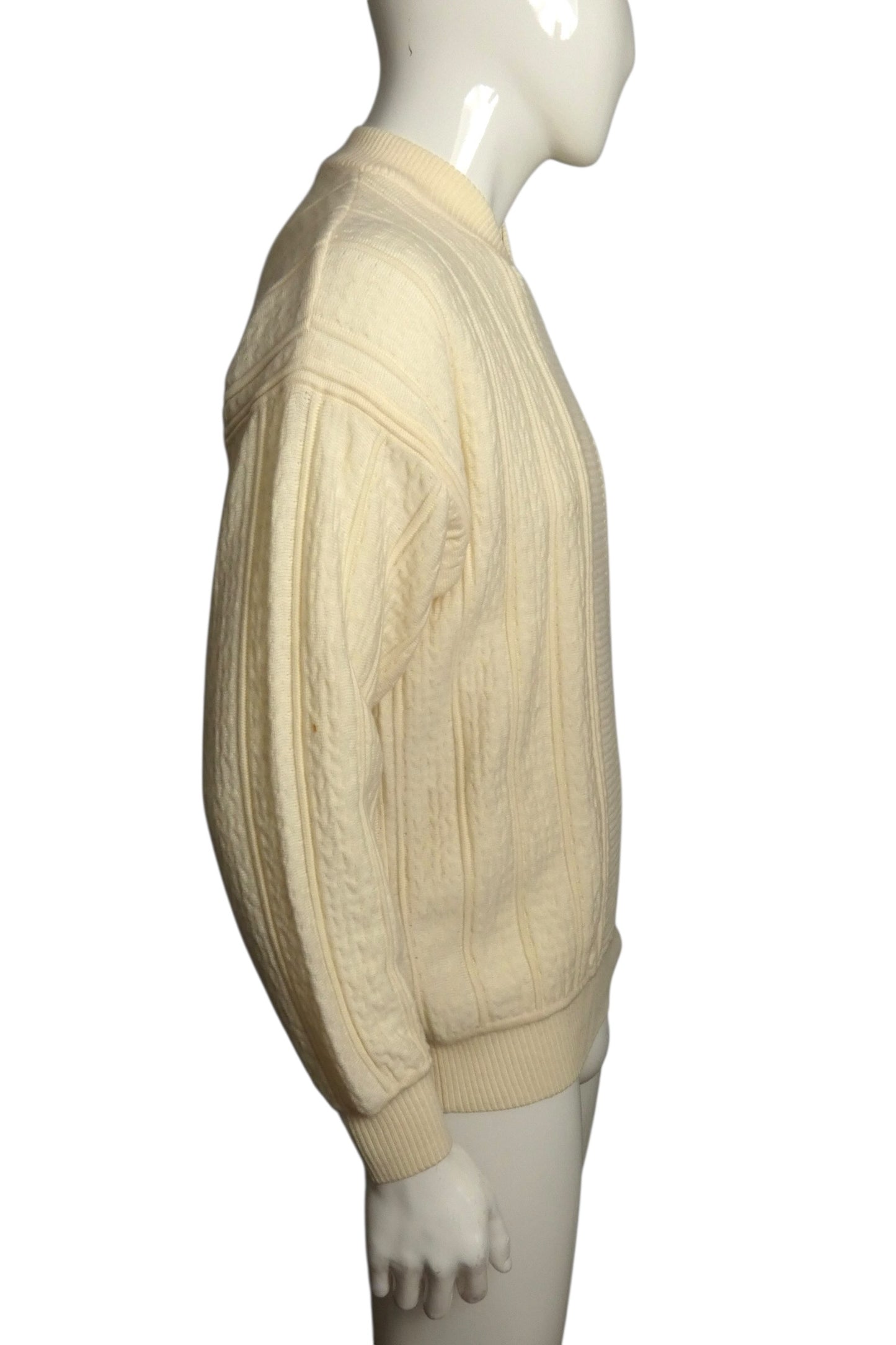 1980s Ribbed Wool Sweater, Size Medium