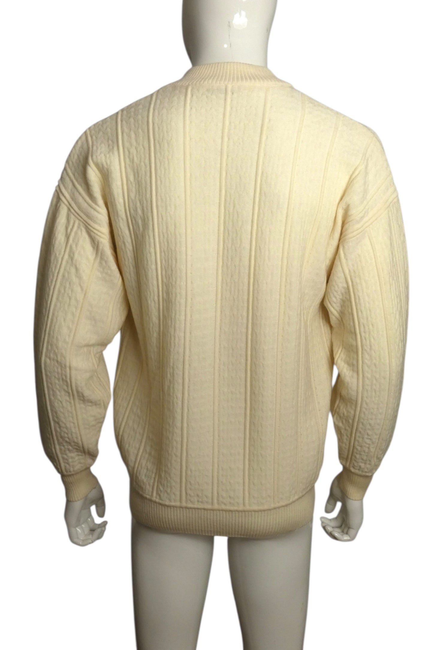 1980s Ribbed Wool Sweater, Size Medium