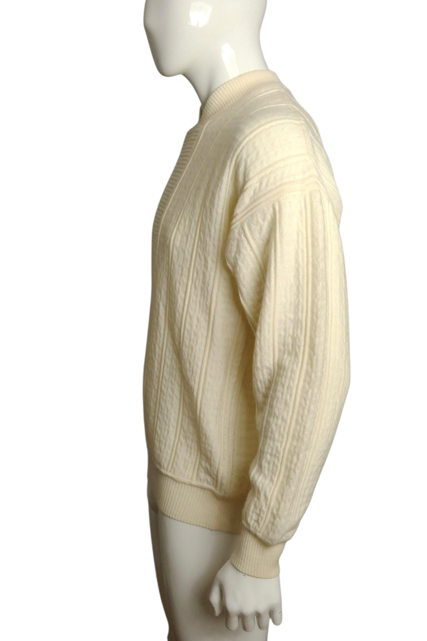 1980s Ribbed Wool Sweater, Size Medium