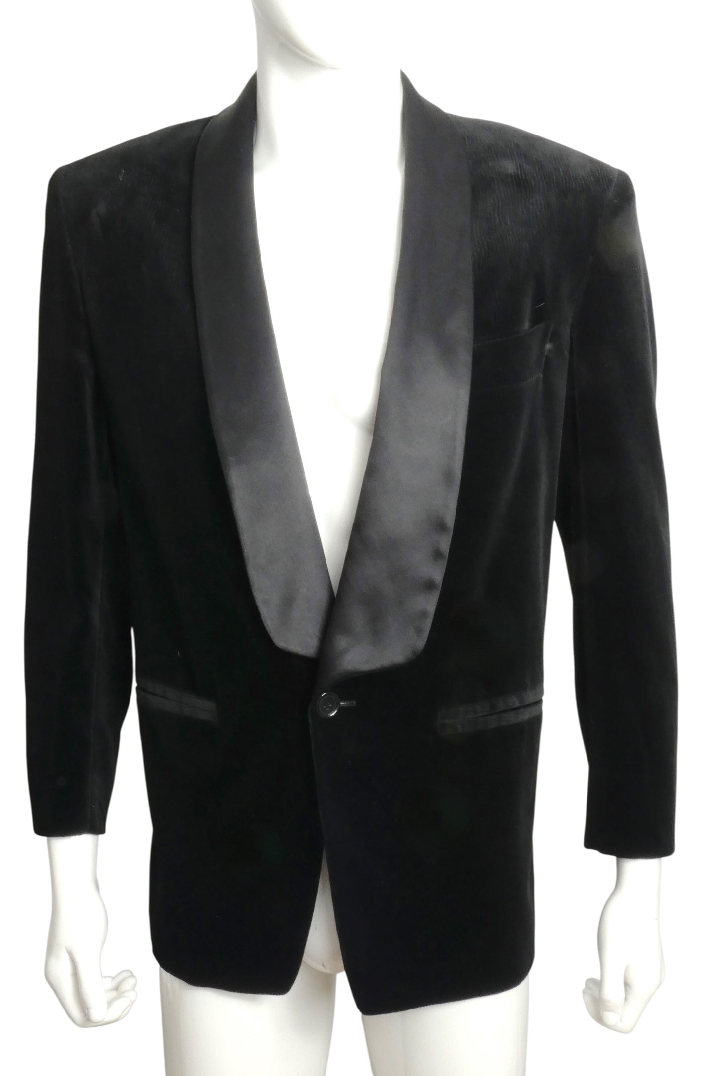 1980s Velveteen Tuxedo Blazer, Size Medium