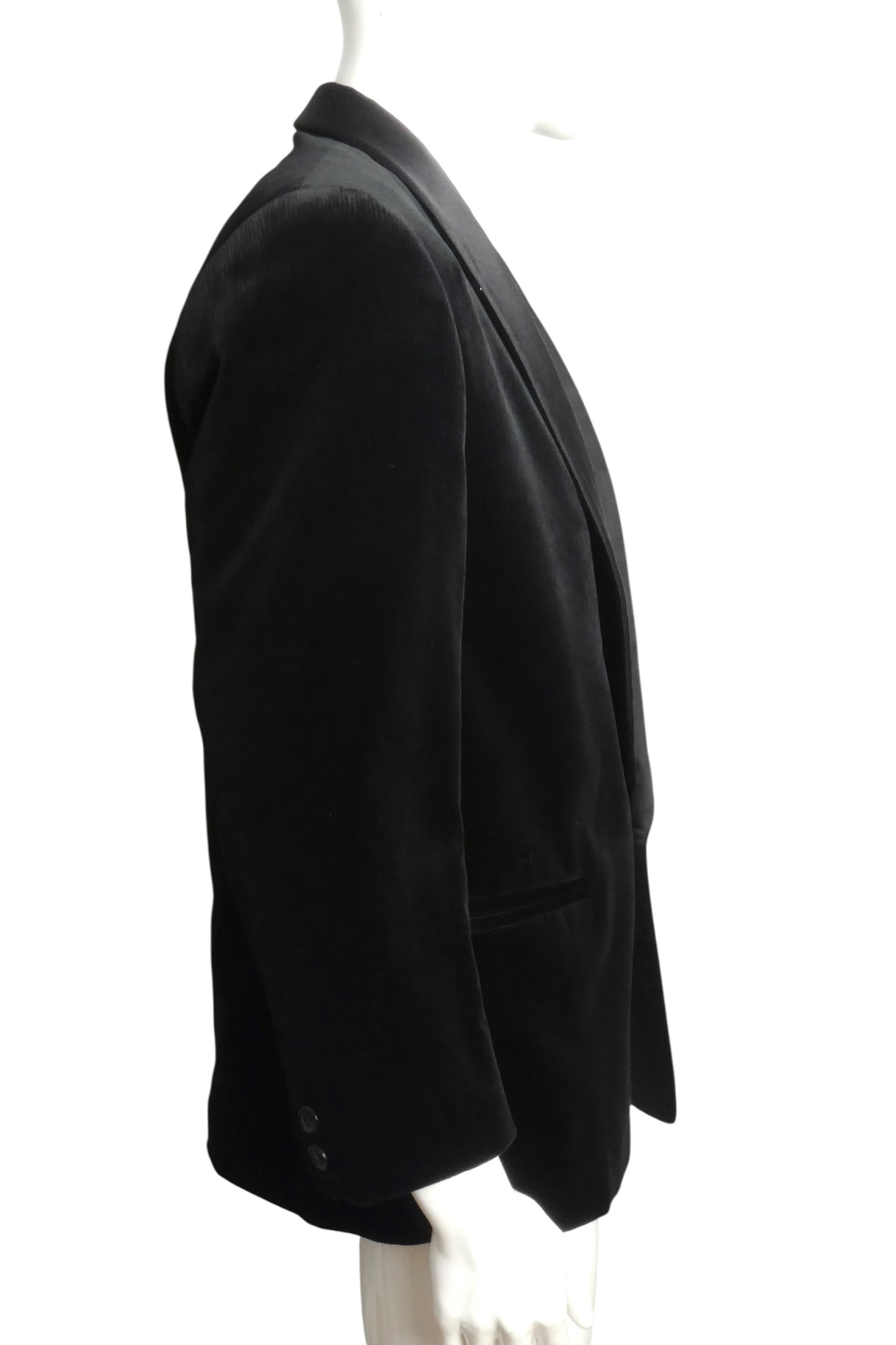 1980s Velveteen Tuxedo Blazer, Size Medium