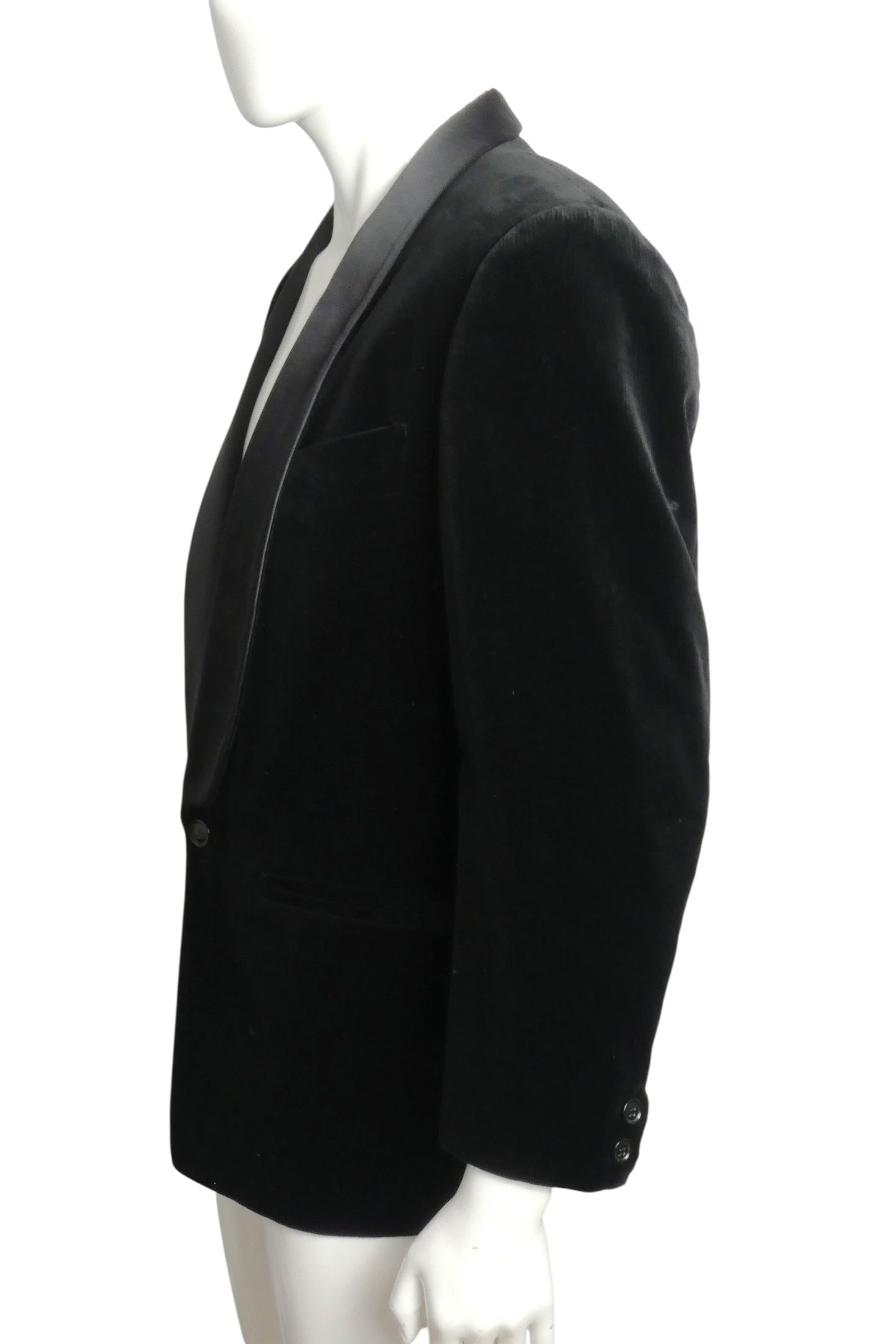 1980s Velveteen Tuxedo Blazer, Size Medium