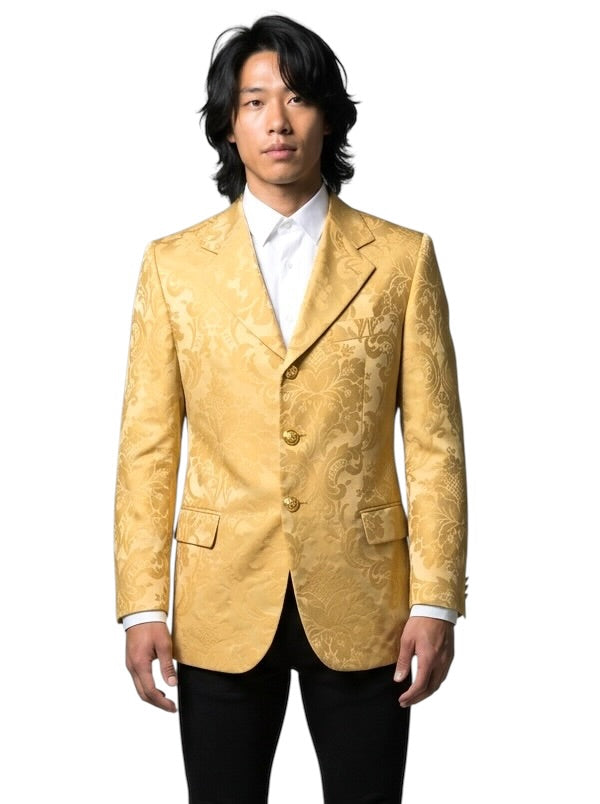 1990s Silk Brocade Blazer, Size Medium