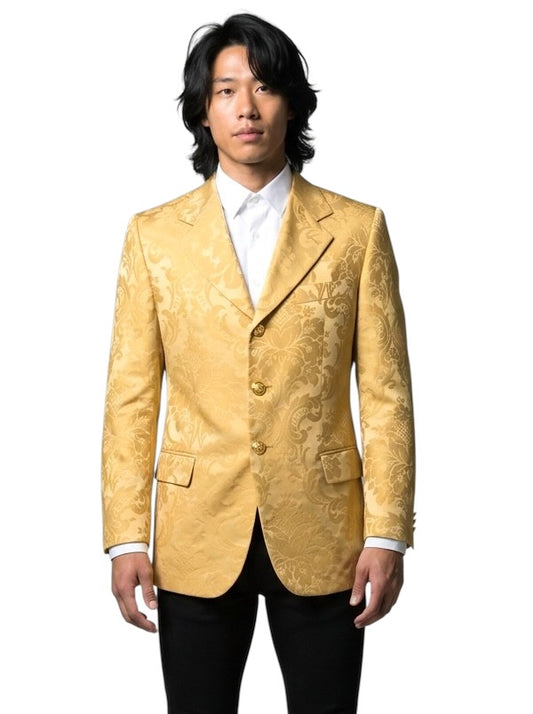 1990s Silk Brocade Blazer, Size Medium
