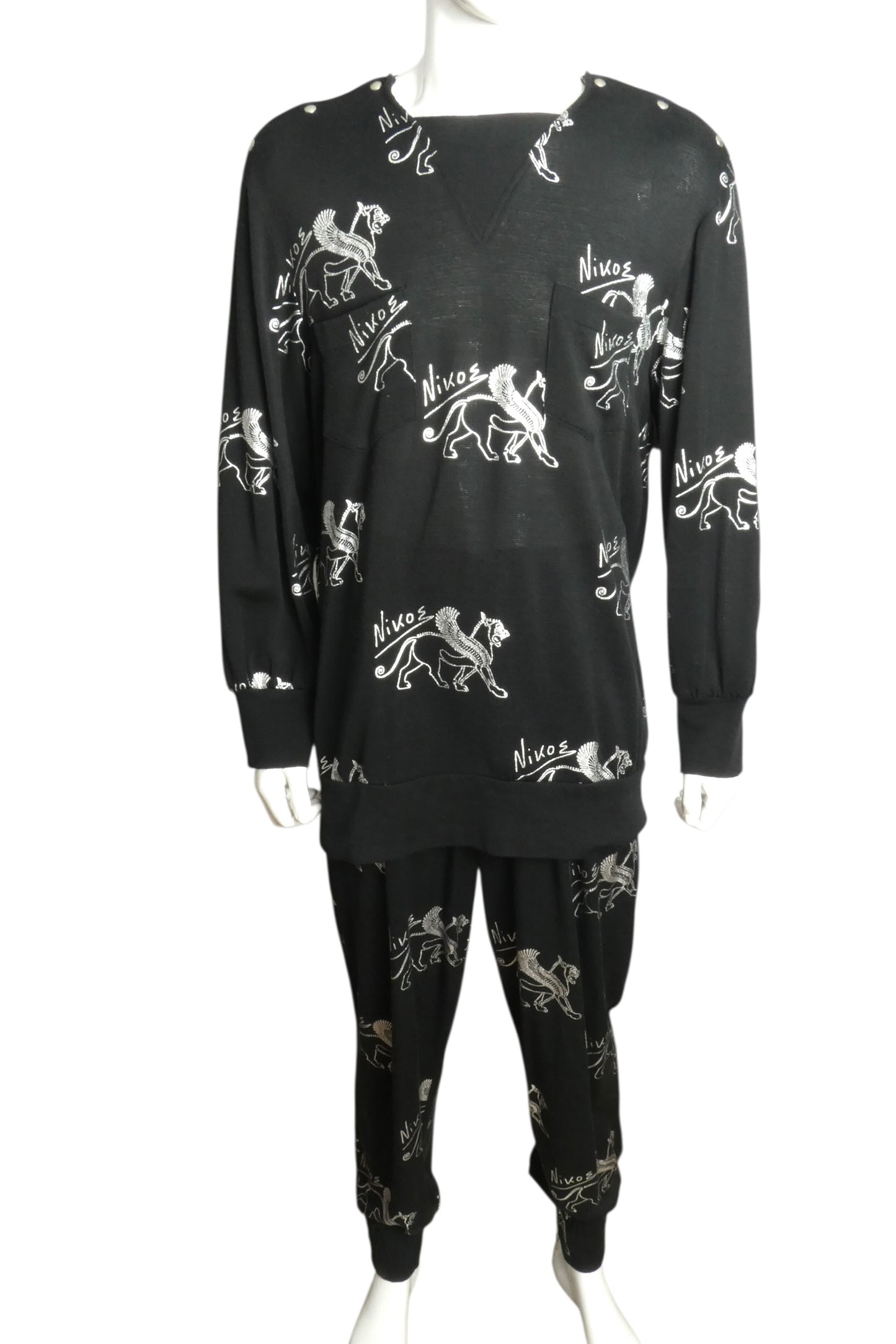 1980s 2pc Knit Ensemble, Size Large