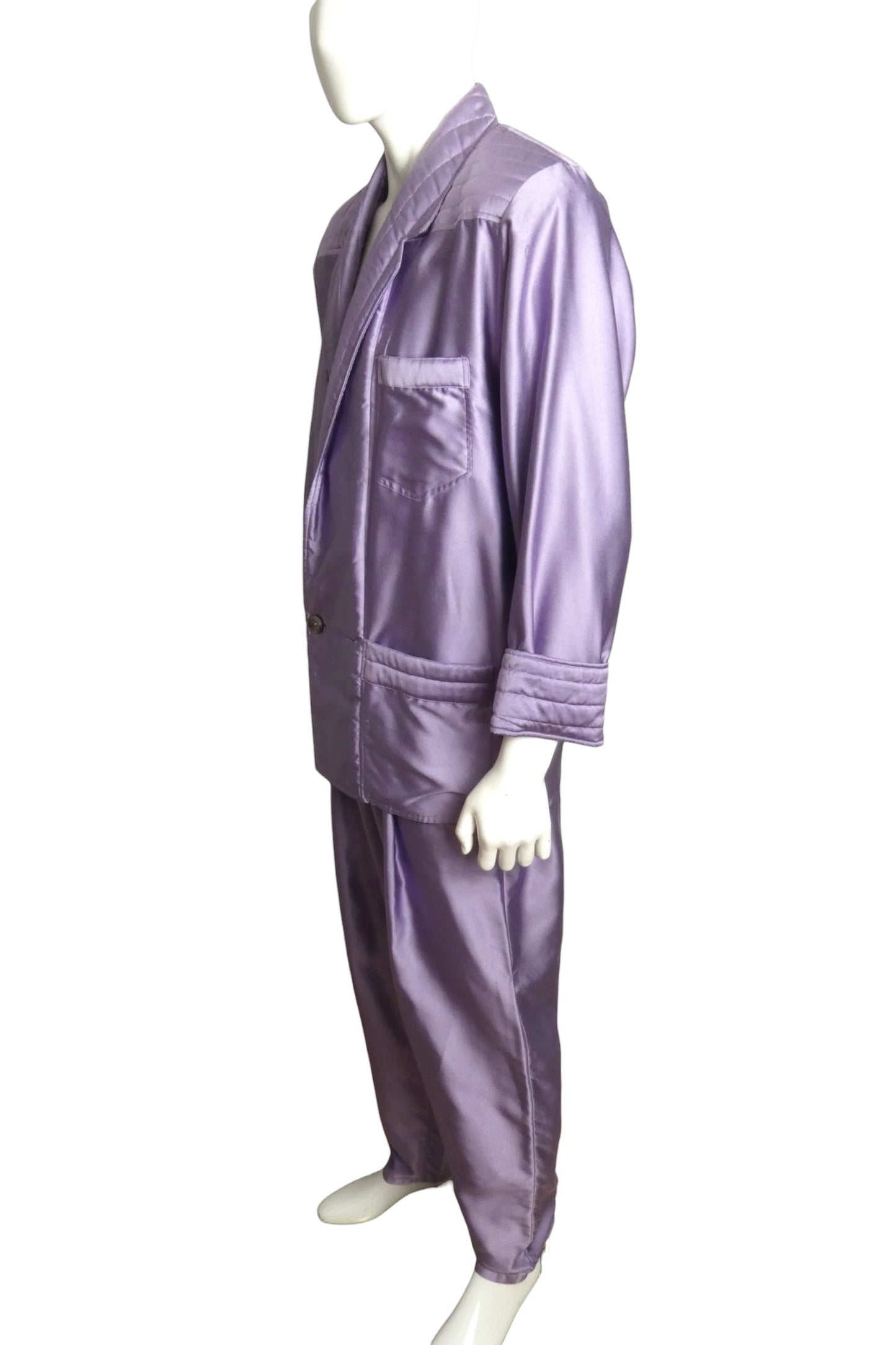 1980s Satin Suit, Size Large