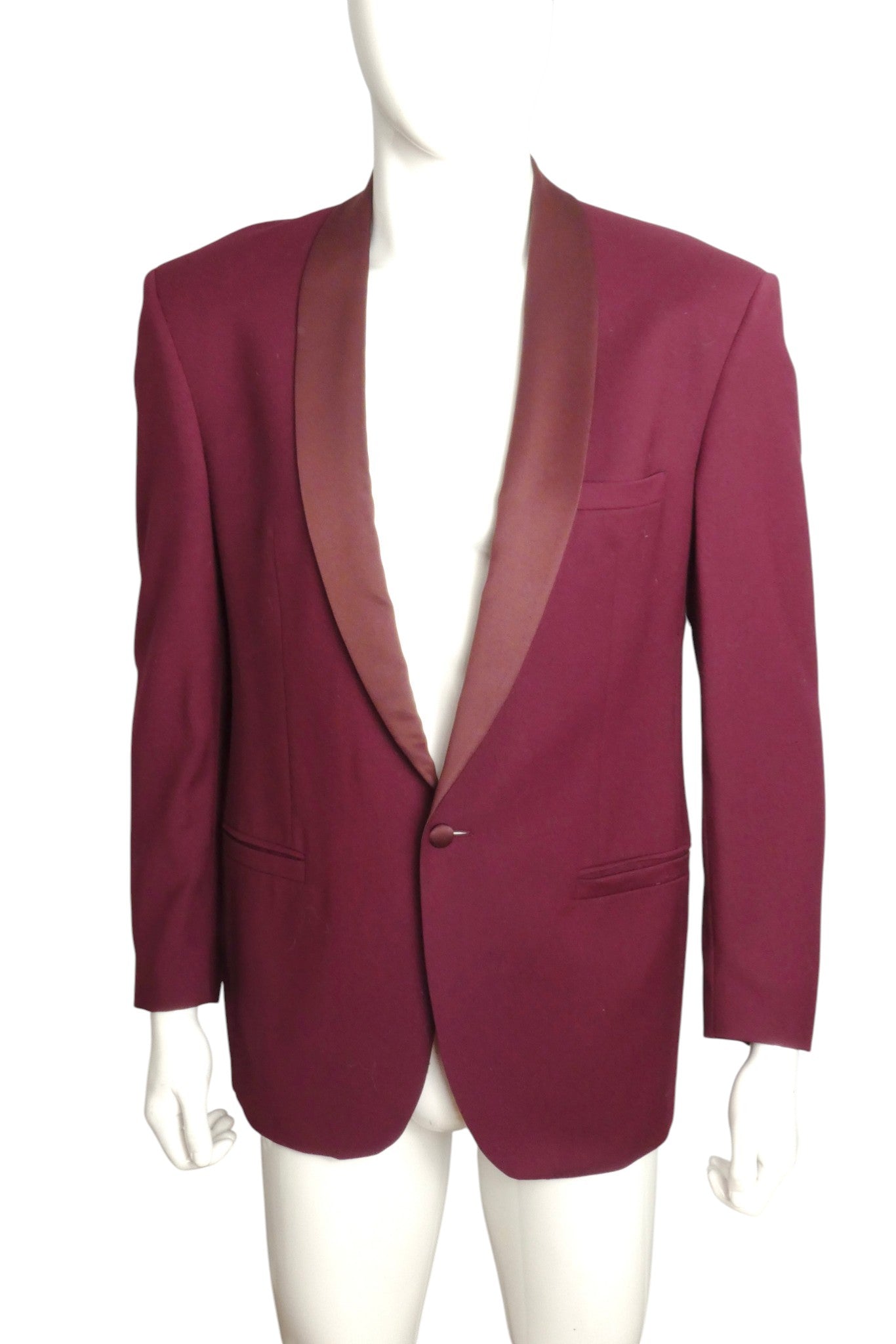 1990s Wool Tuxedo Jacket, Size Mediium