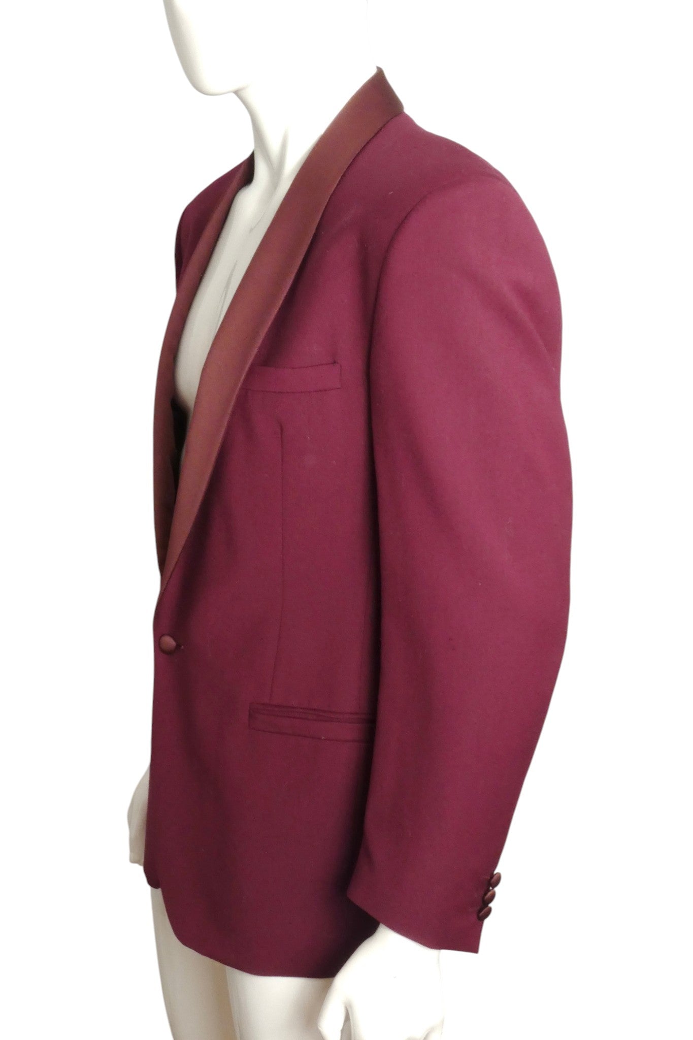 1990s Wool Tuxedo Jacket, Size Mediium