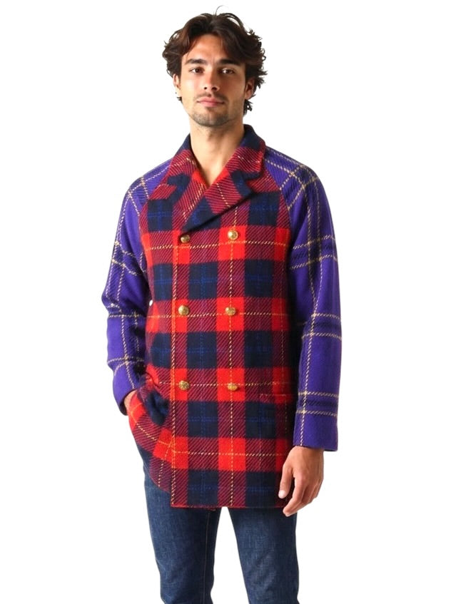 1980s Plaid Coat, Size Large