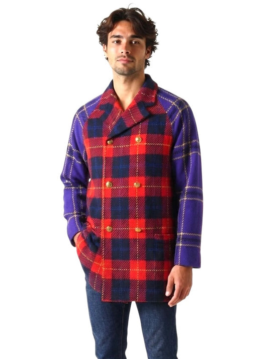 1980s Plaid Coat, Size Large