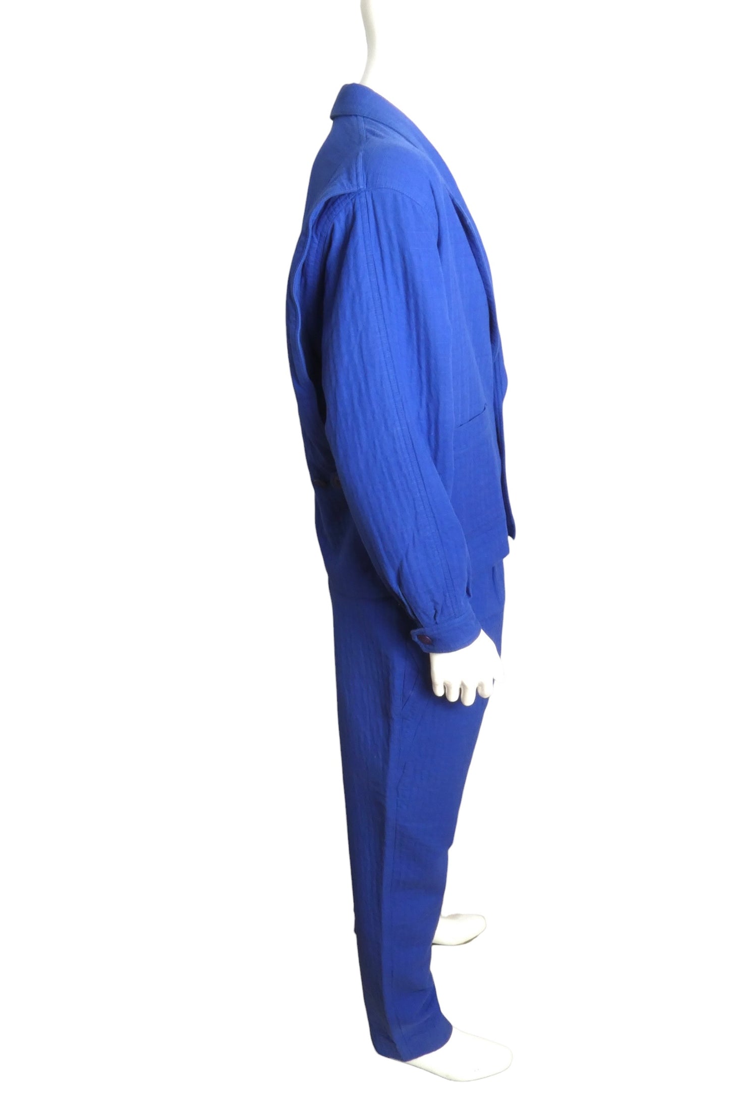 1980s Cotton Suit, Size Medium