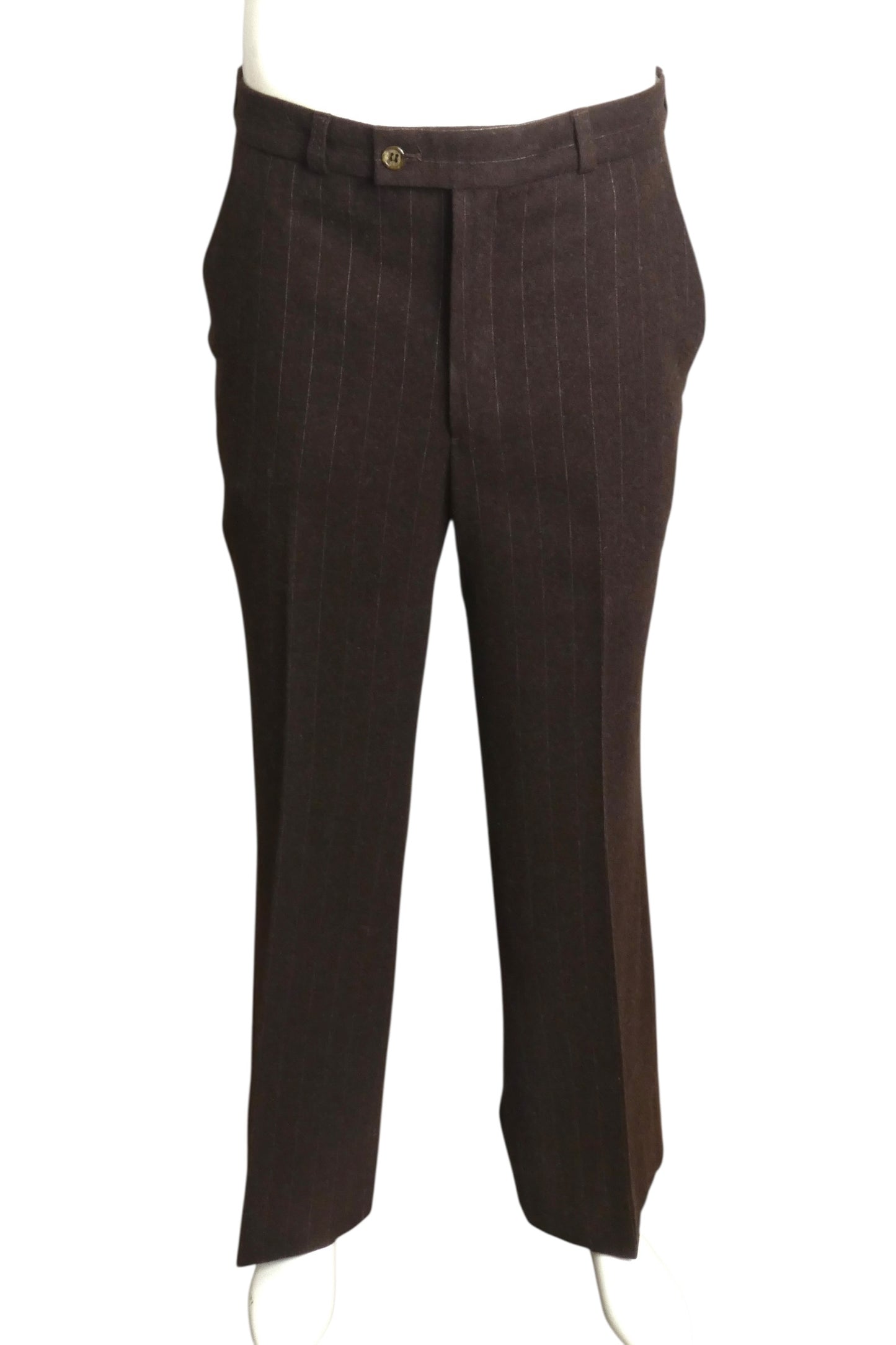 1977 3pc Pinstripe Wool Suit, Size Medium