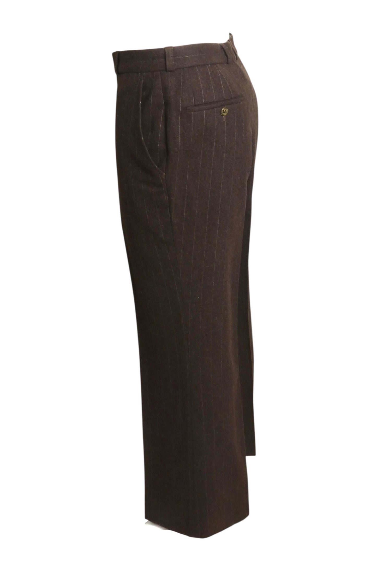 1977 3pc Pinstripe Wool Suit, Size Medium