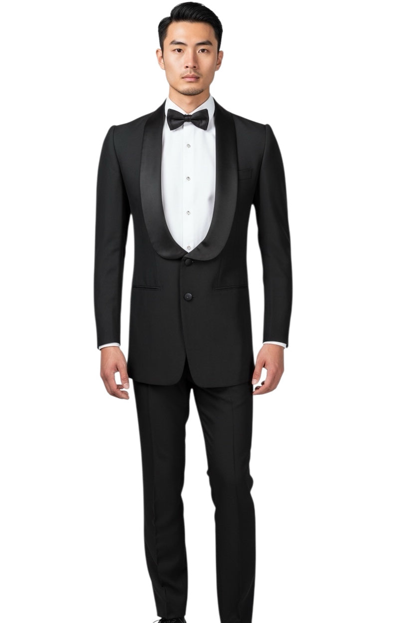 1970s Wool Tuxedo, Size Medium