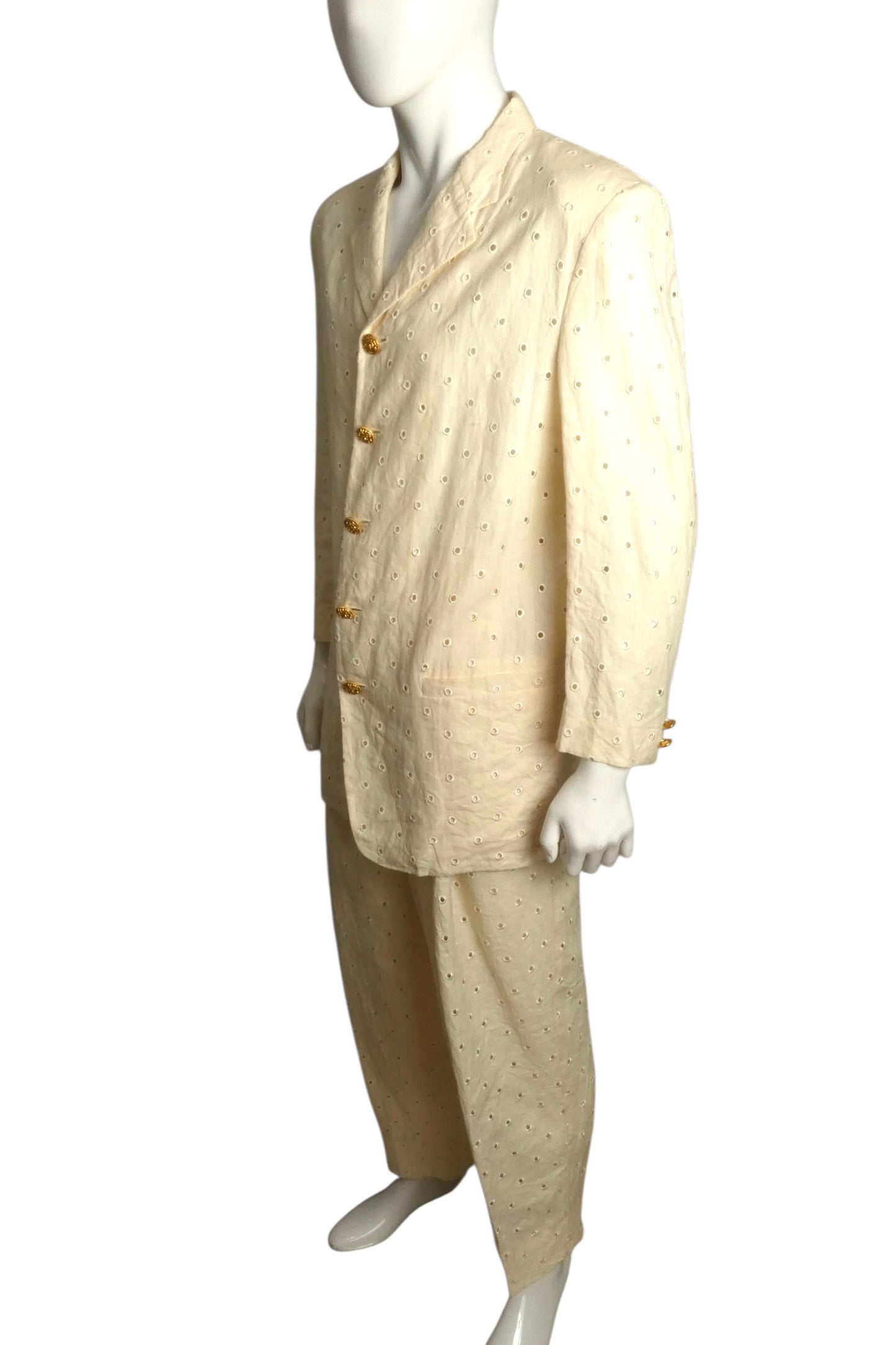 1994 Cotton Eyelet Suit, Size Large