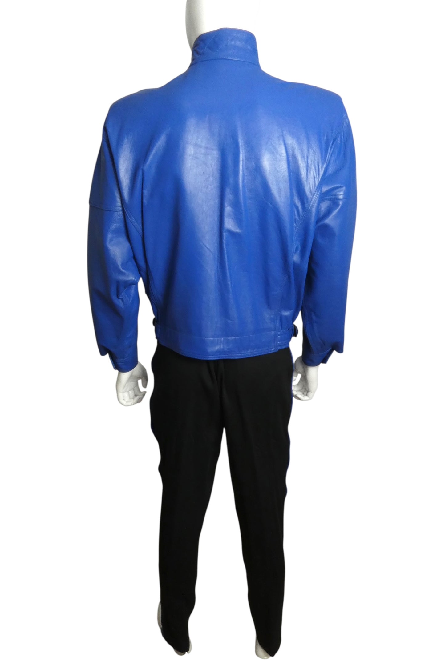 1980s Leather & Knit Suit, Size Medium