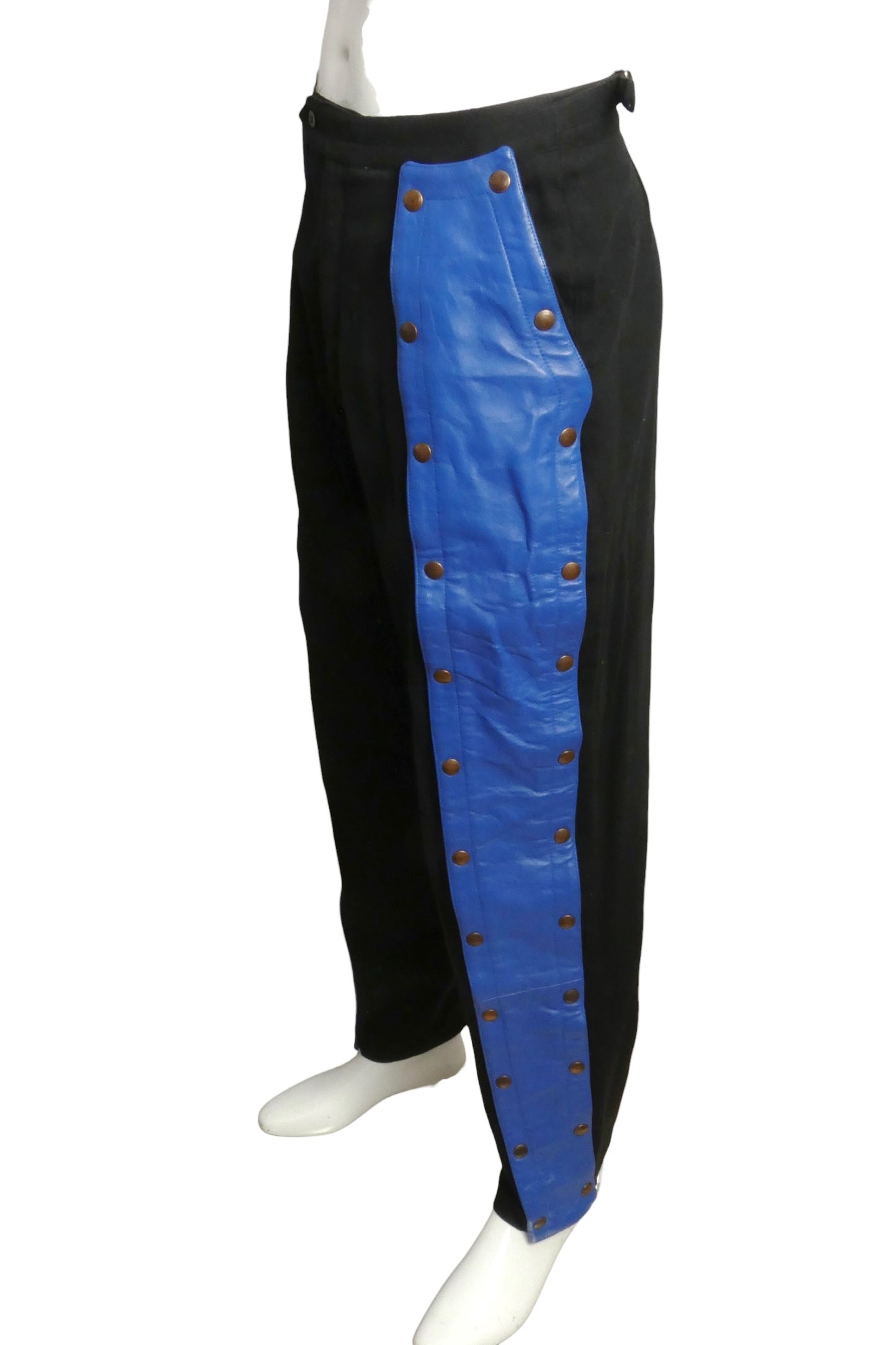 1980s Leather & Knit Suit, Size Medium