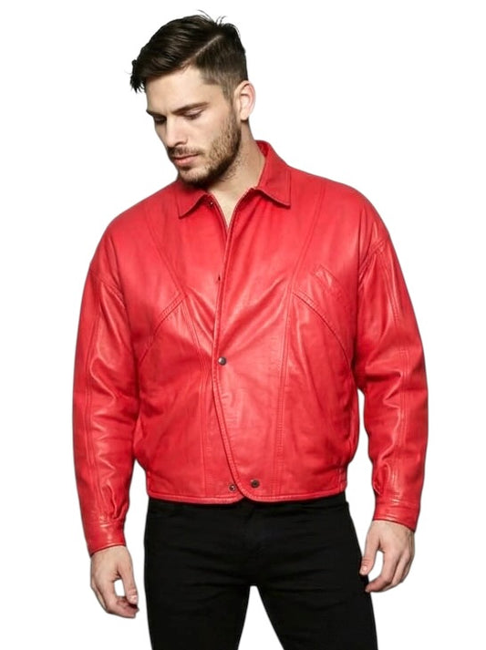 1980s Leather Jacket, Size Medium