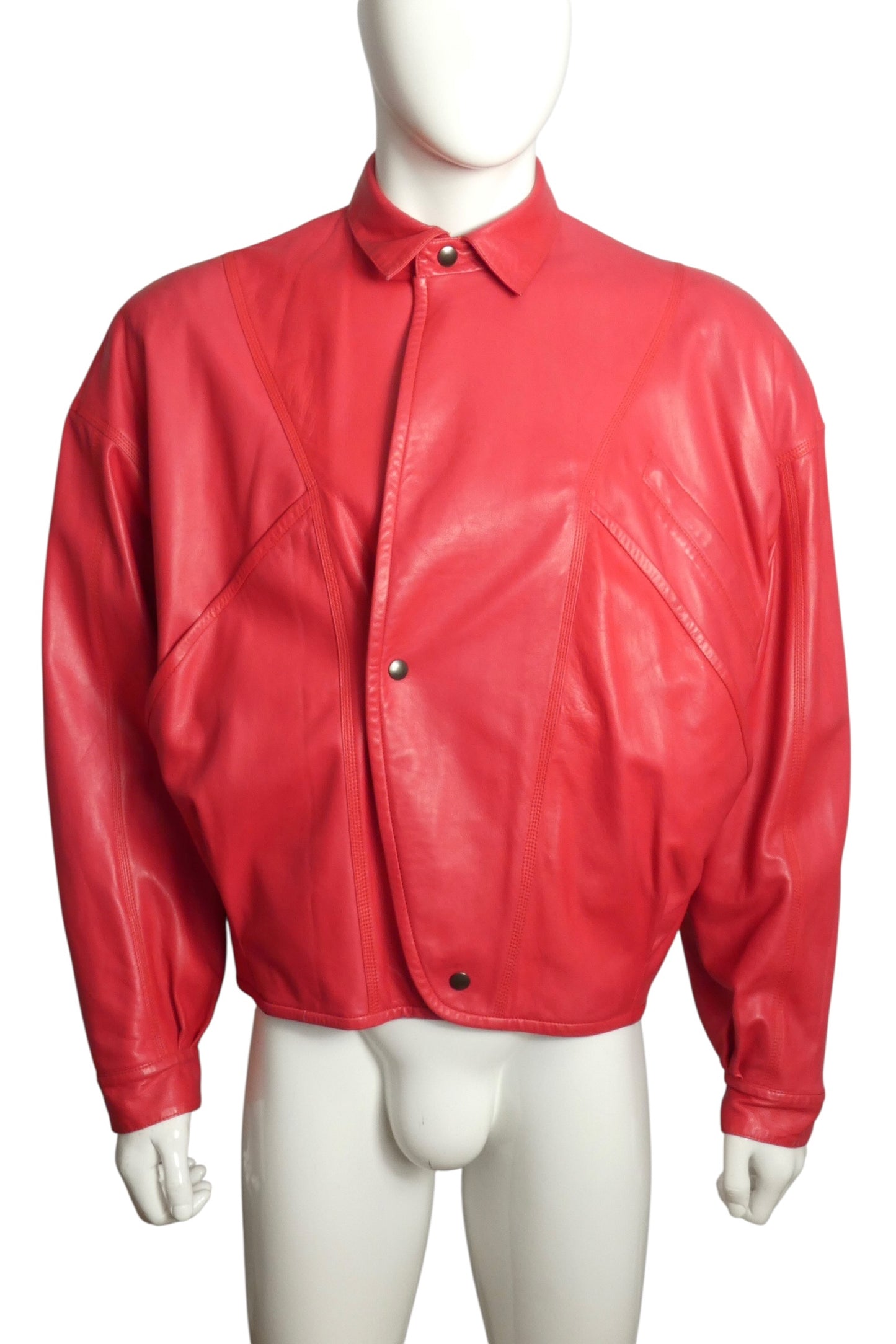 1980s Leather Jacket, Size Medium