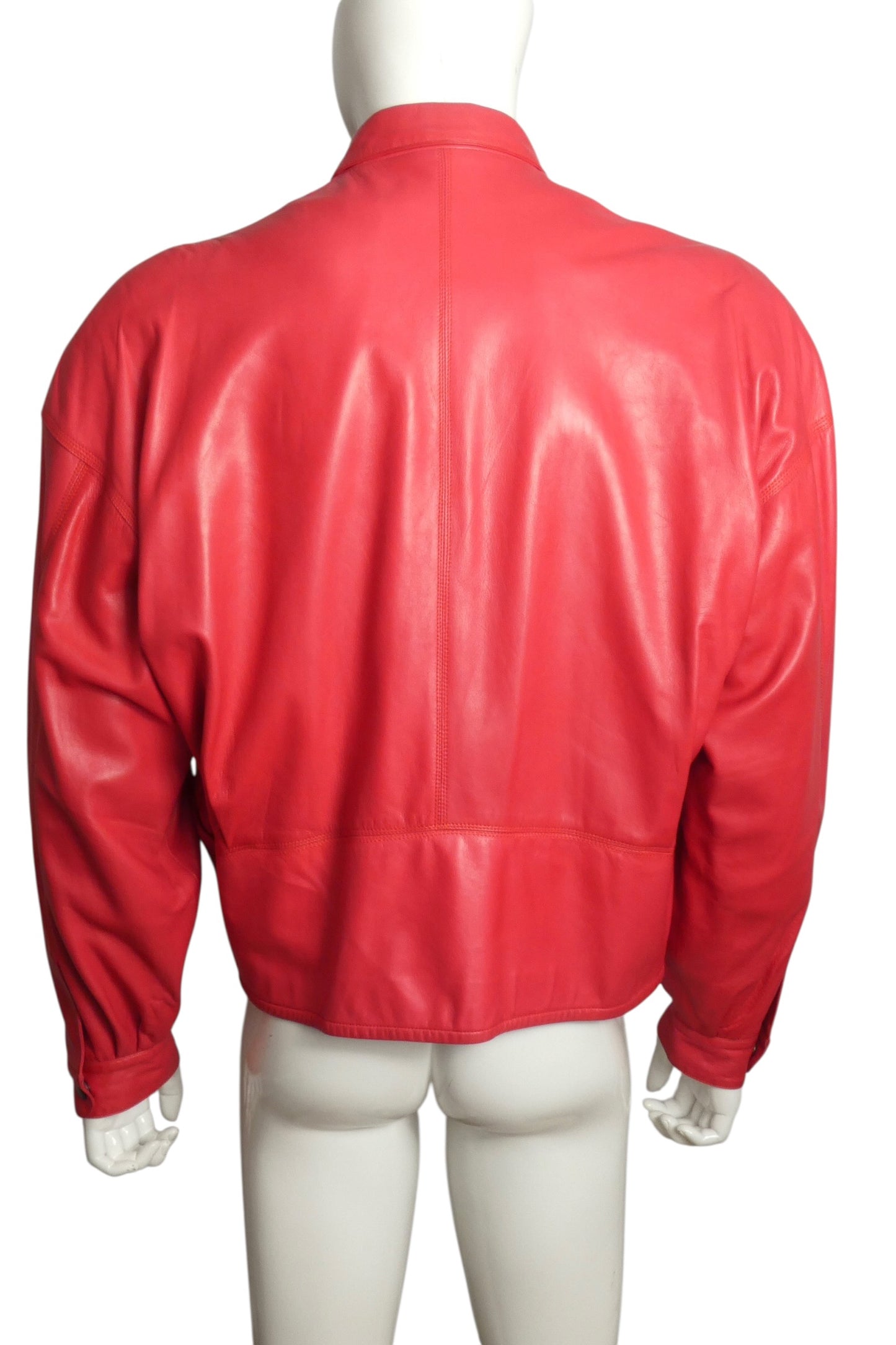 1980s Leather Jacket, Size Medium