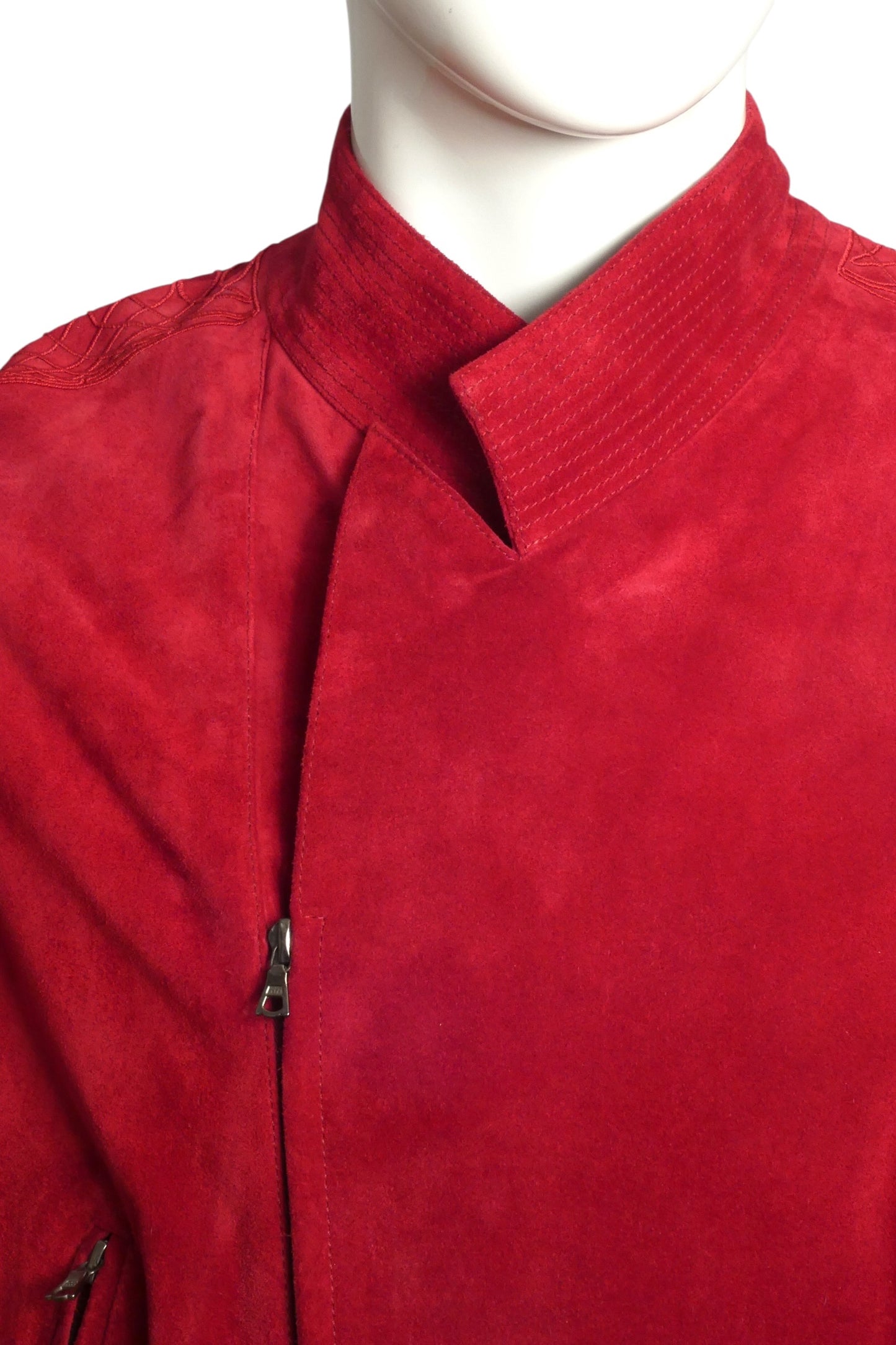 1980s Suede Soutache Jacket, Size Medium