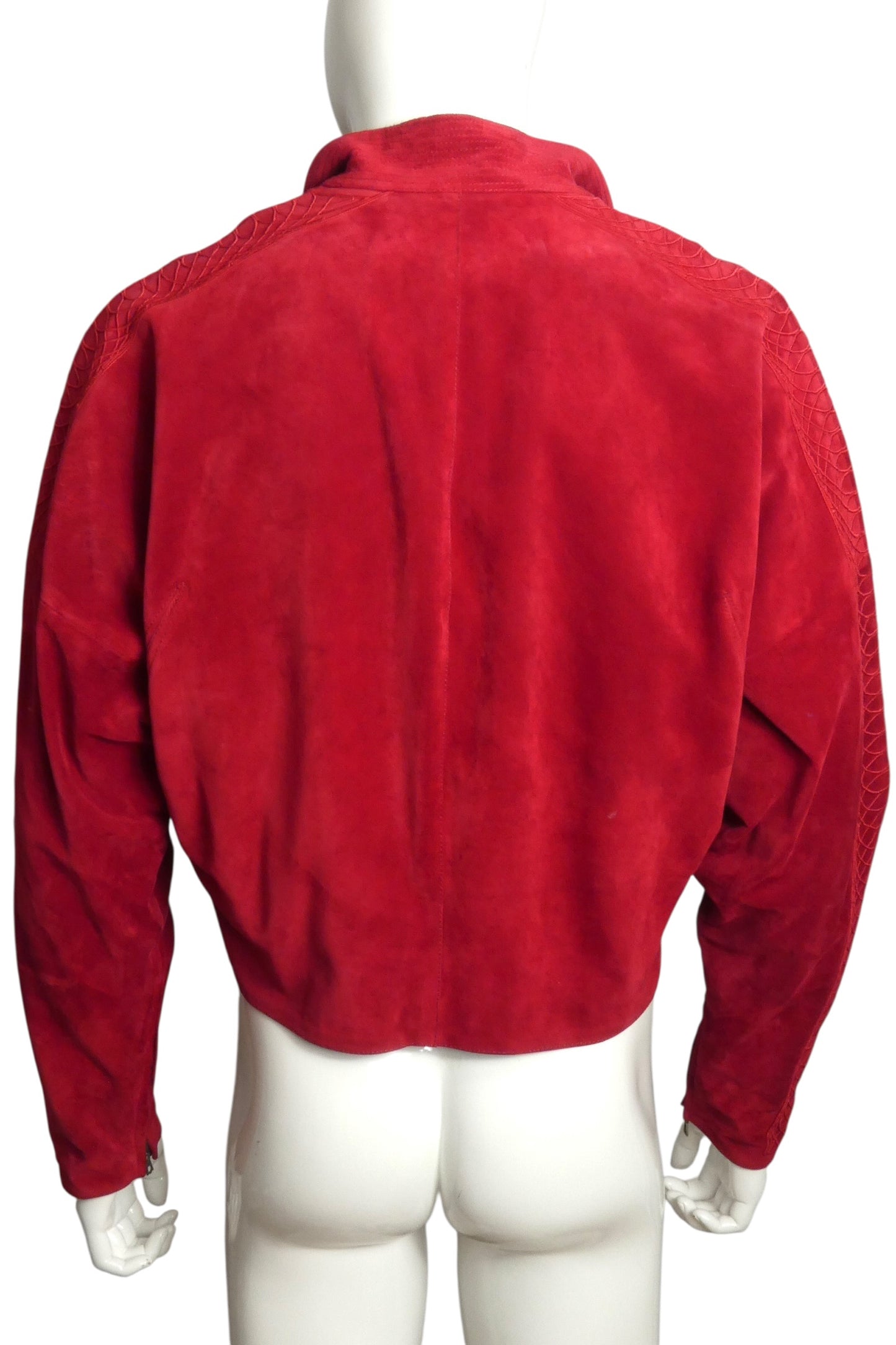 1980s Suede Soutache Jacket, Size Medium
