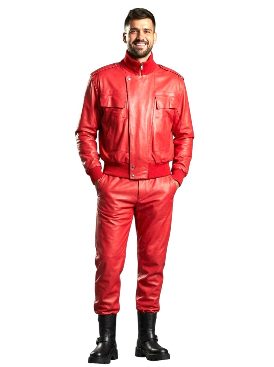 1980s Leather Suit, Size Medium