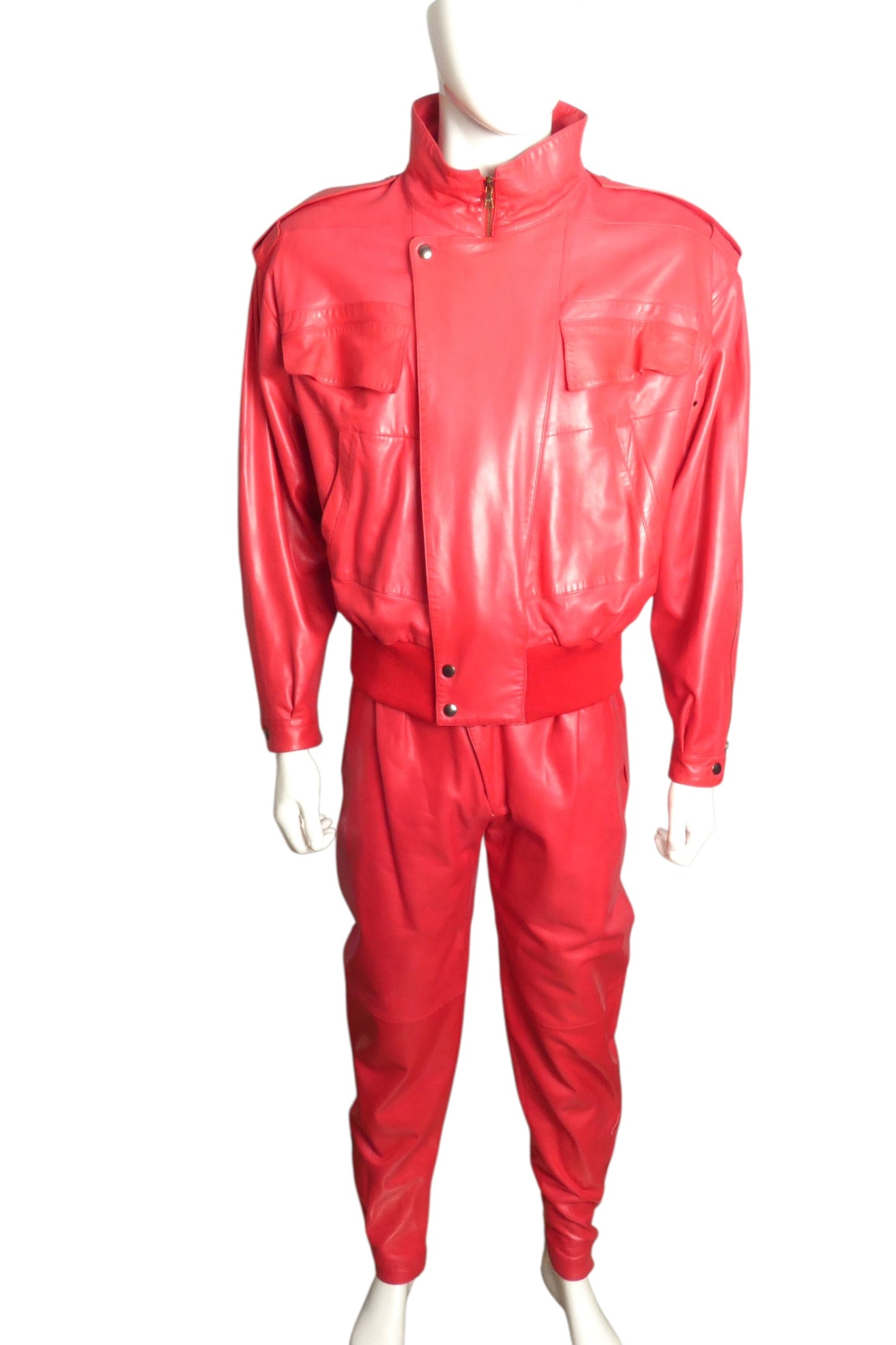 1980s Leather Suit, Size Medium