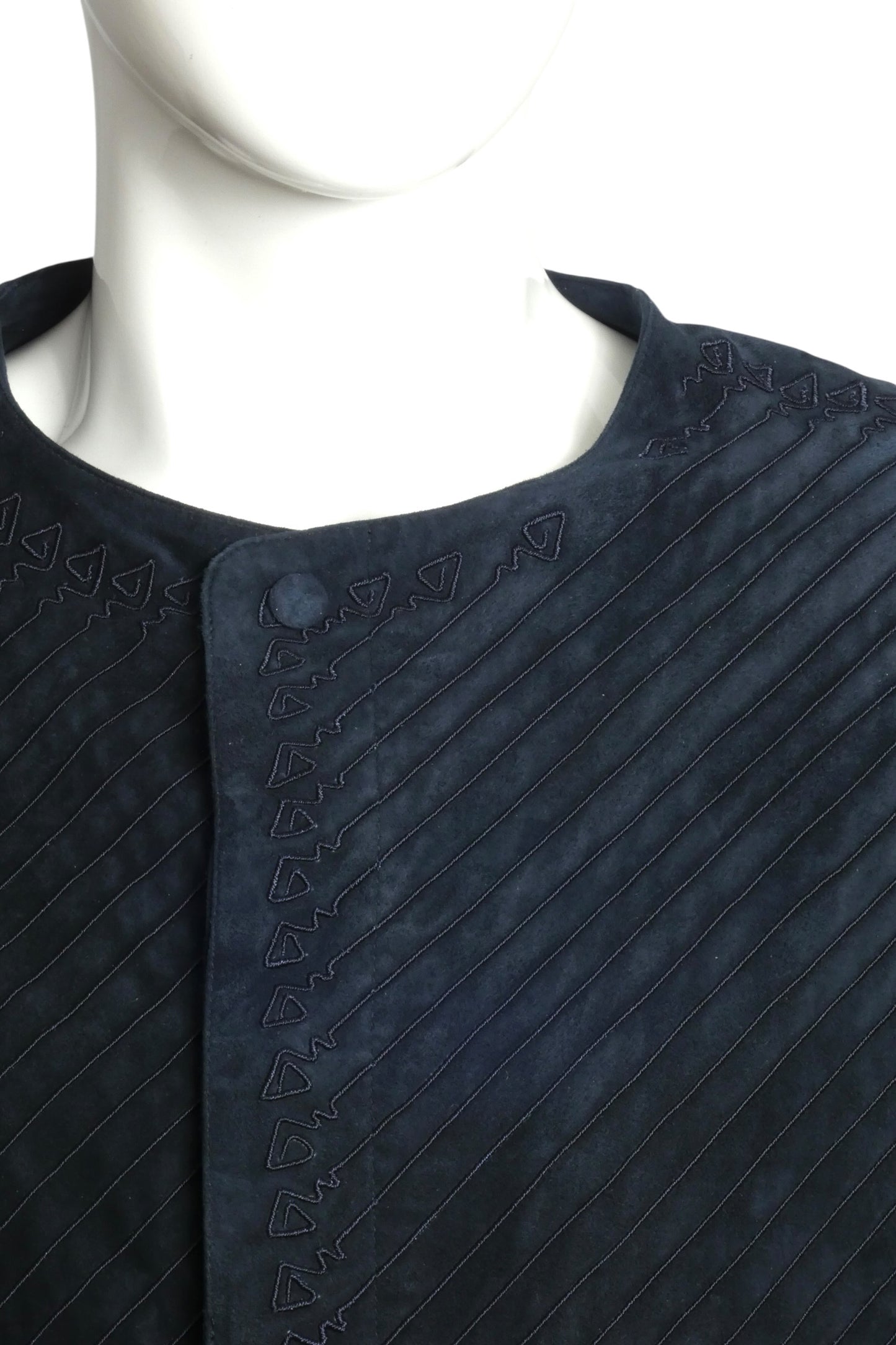 1980s Suede Soutache Jacket, Size Medium