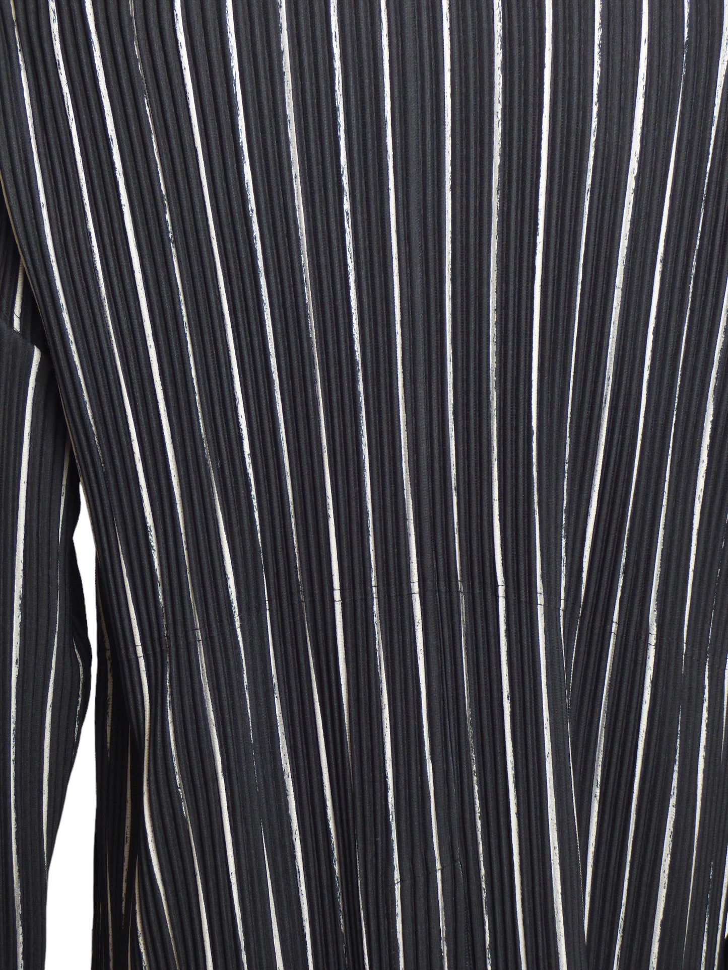 ISSEY MIYAKE- Pleated Stripe Blazer, Size XL