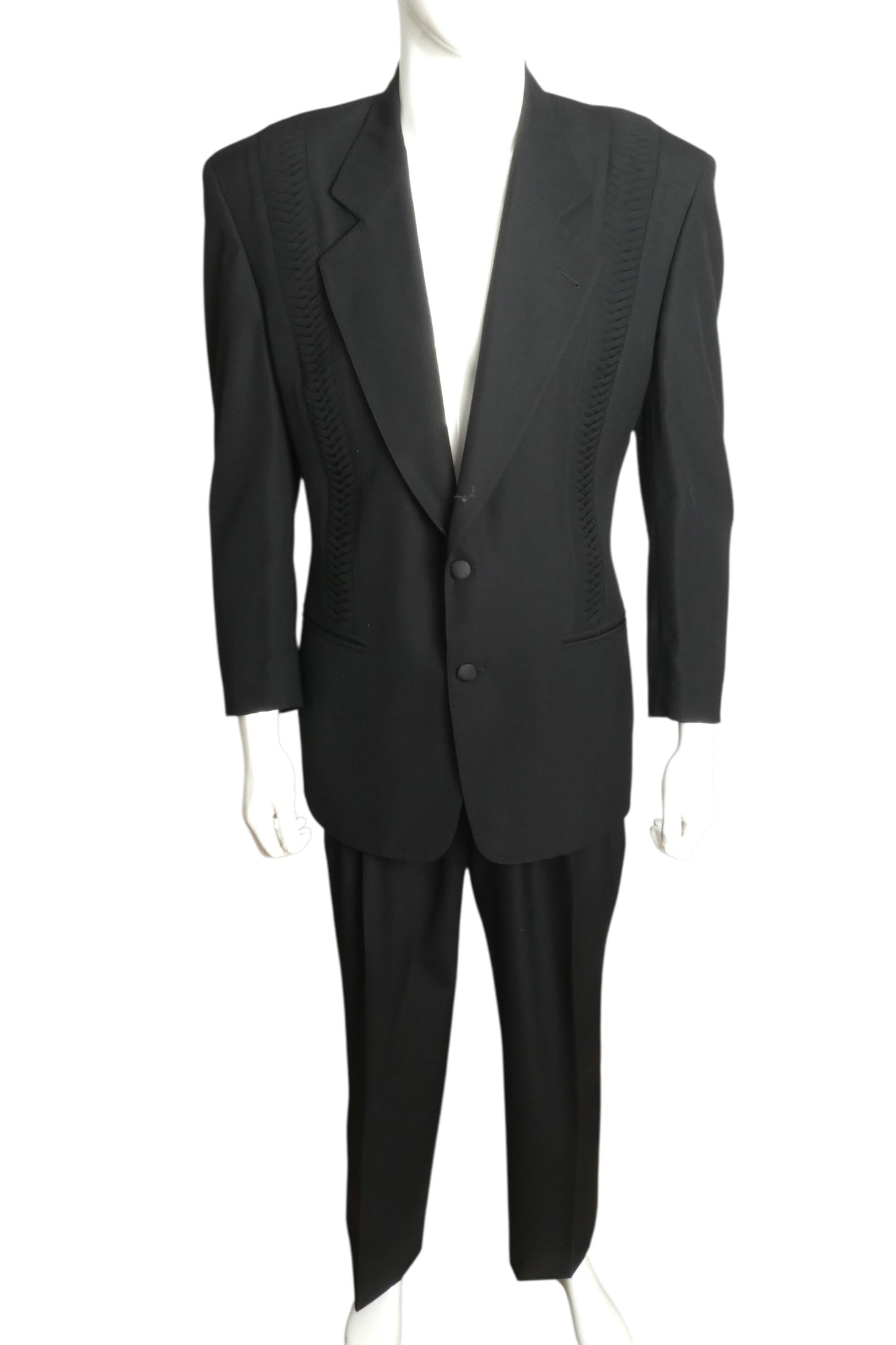 1990s Wool Pleat Suit, Size Medium