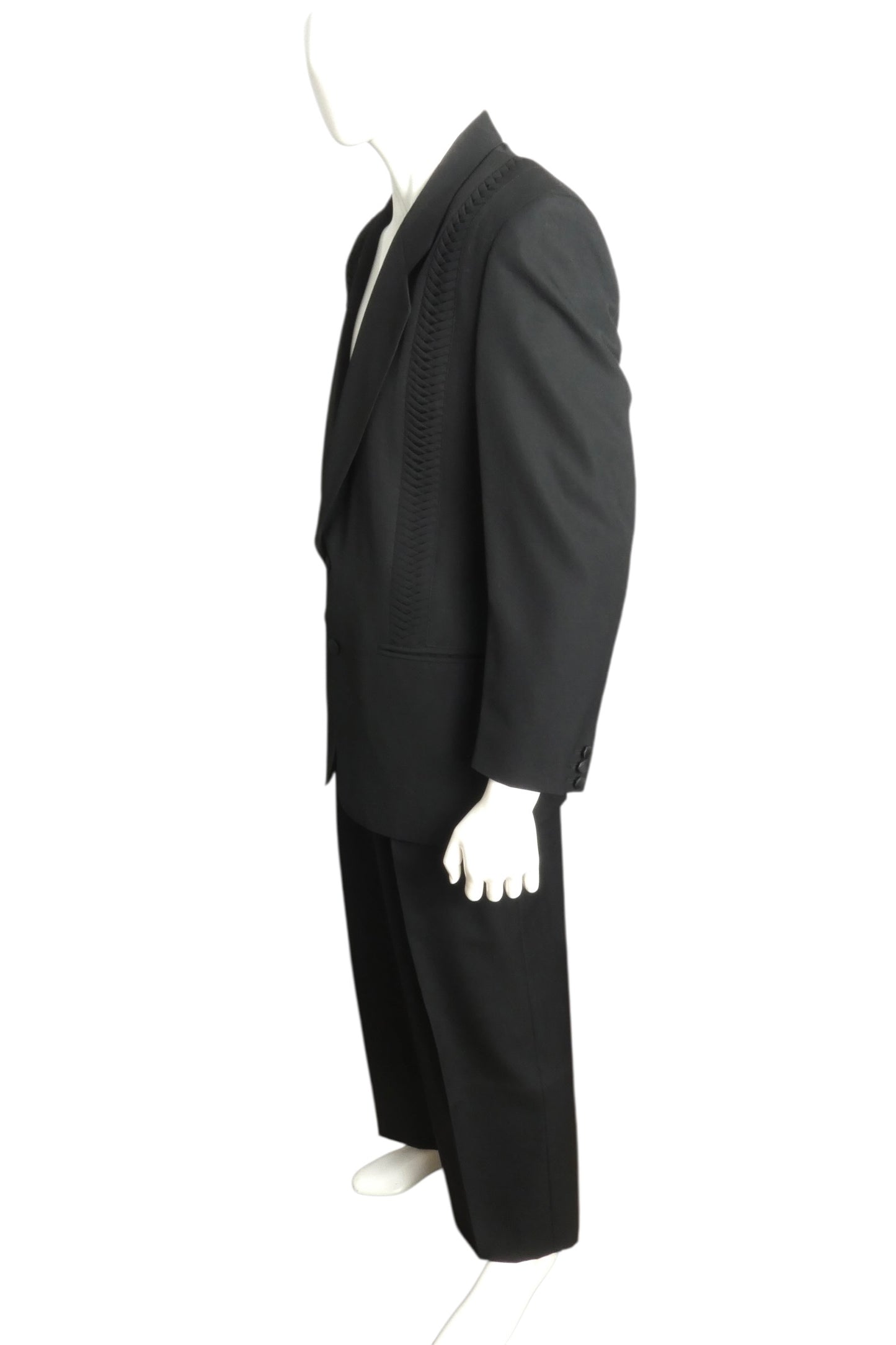 1990s Wool Pleat Suit, Size Medium