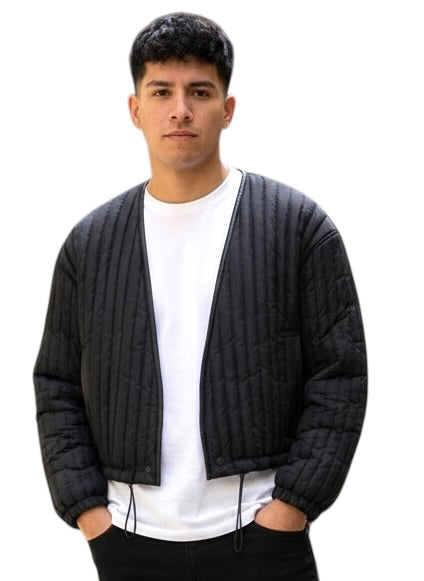 1980s Quilted Nylon Jacket, Size Medium