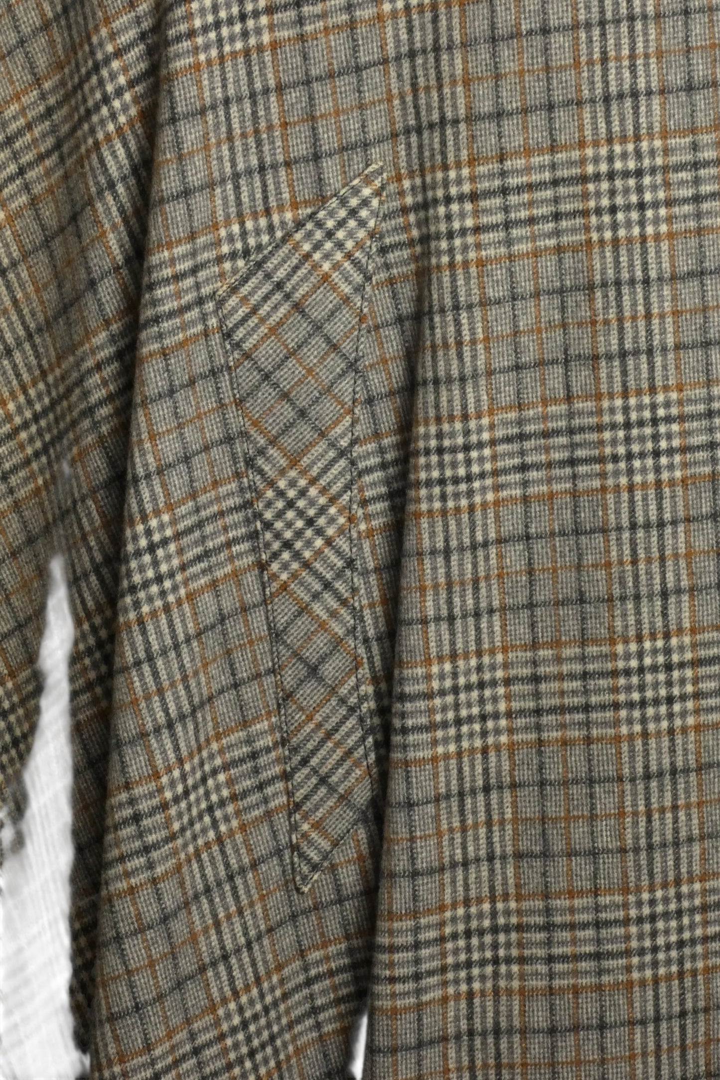 1970s Wool Plaid Cape, Size Medium