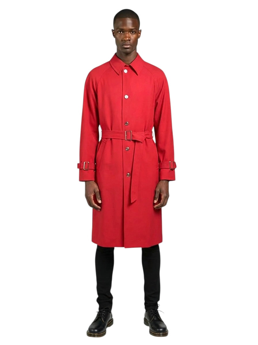 1990s Gaberdine Overcoat, Size Large
