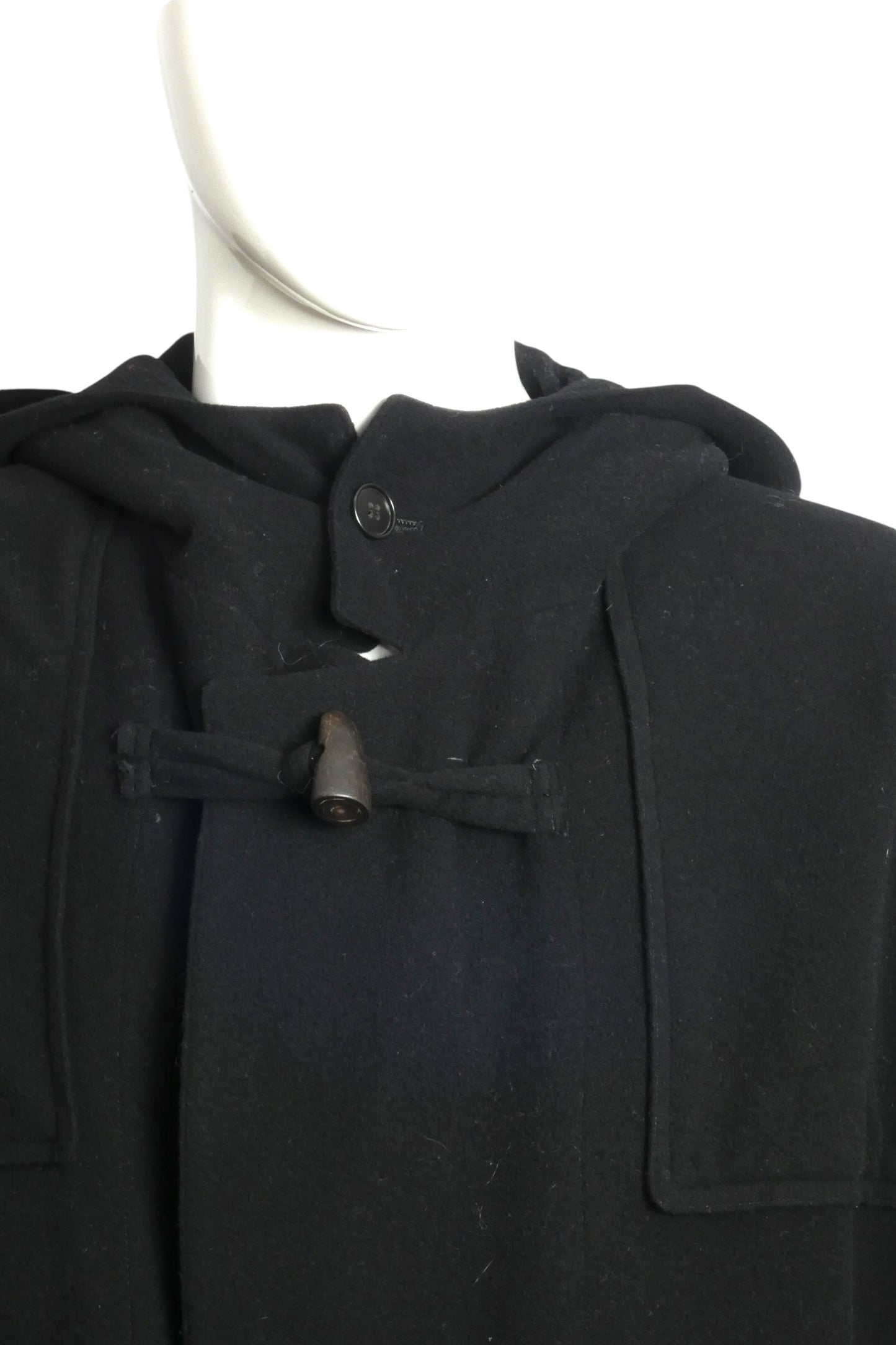 1990s Wool Hooded Coat, Size XL