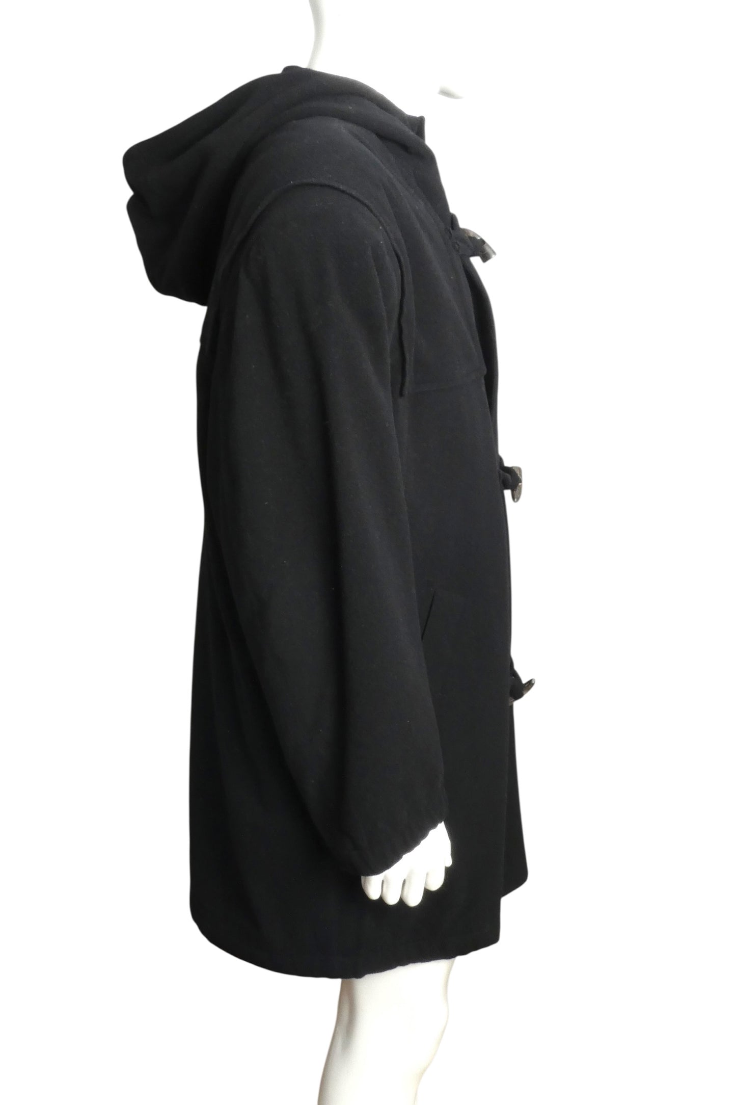 1990s Wool Hooded Coat, Size XL