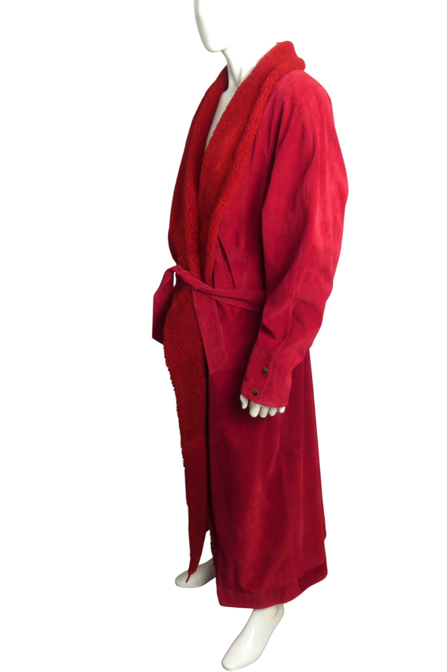 1980s Suede & Shearling Coat, Size XL