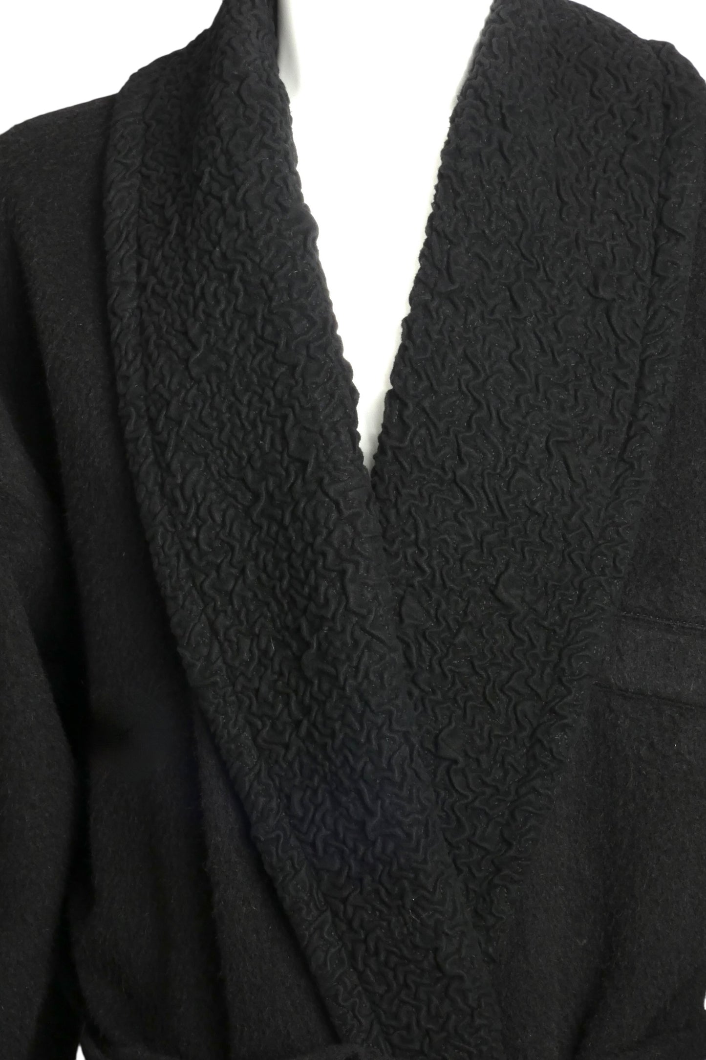 1980s Texture Wool Over Coat, Size Medium
