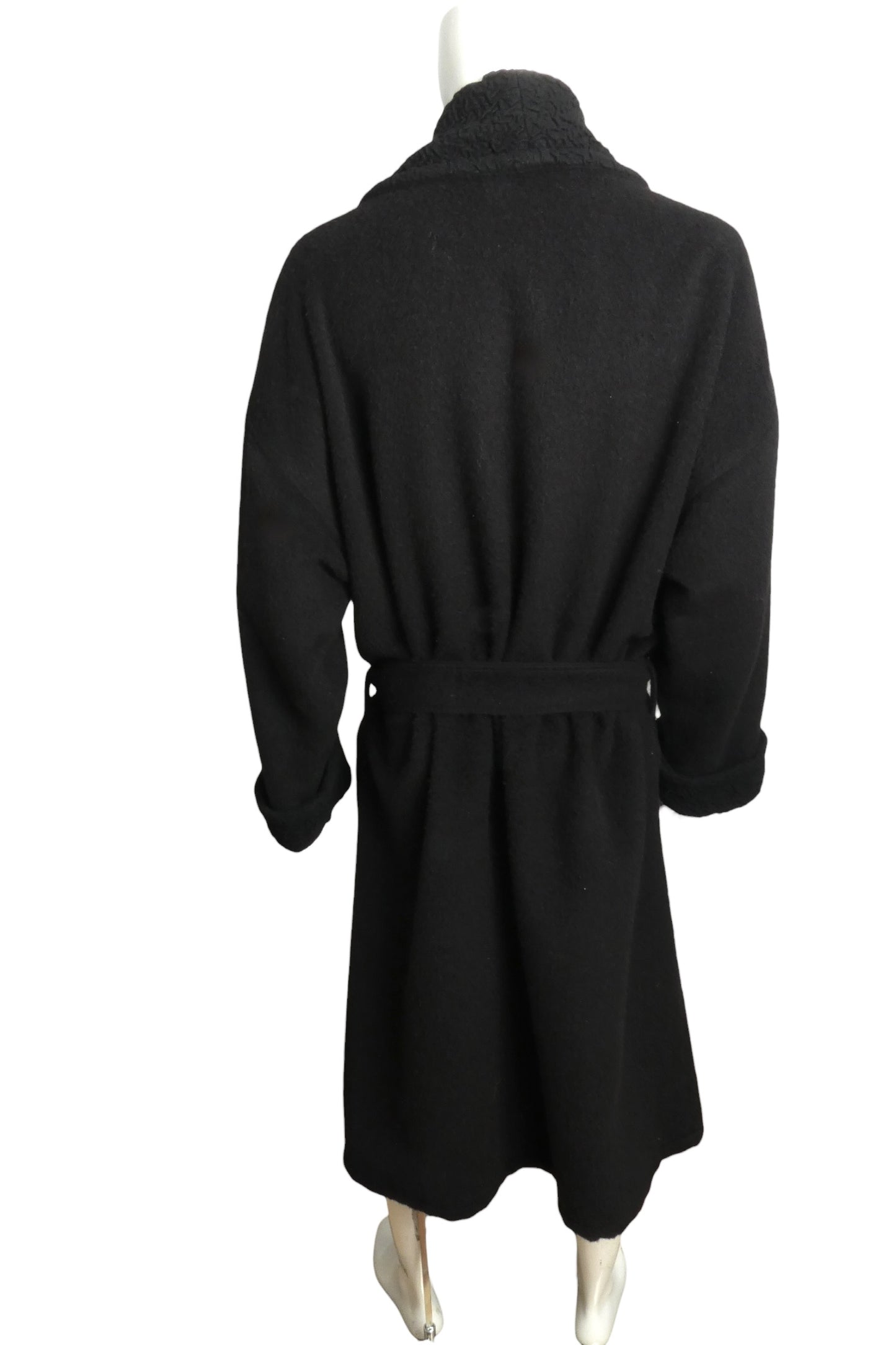 1980s Texture Wool Over Coat, Size Medium