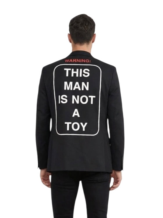 1995 "This Man is Not a Toy" Wool Blazer, Size-Medium
