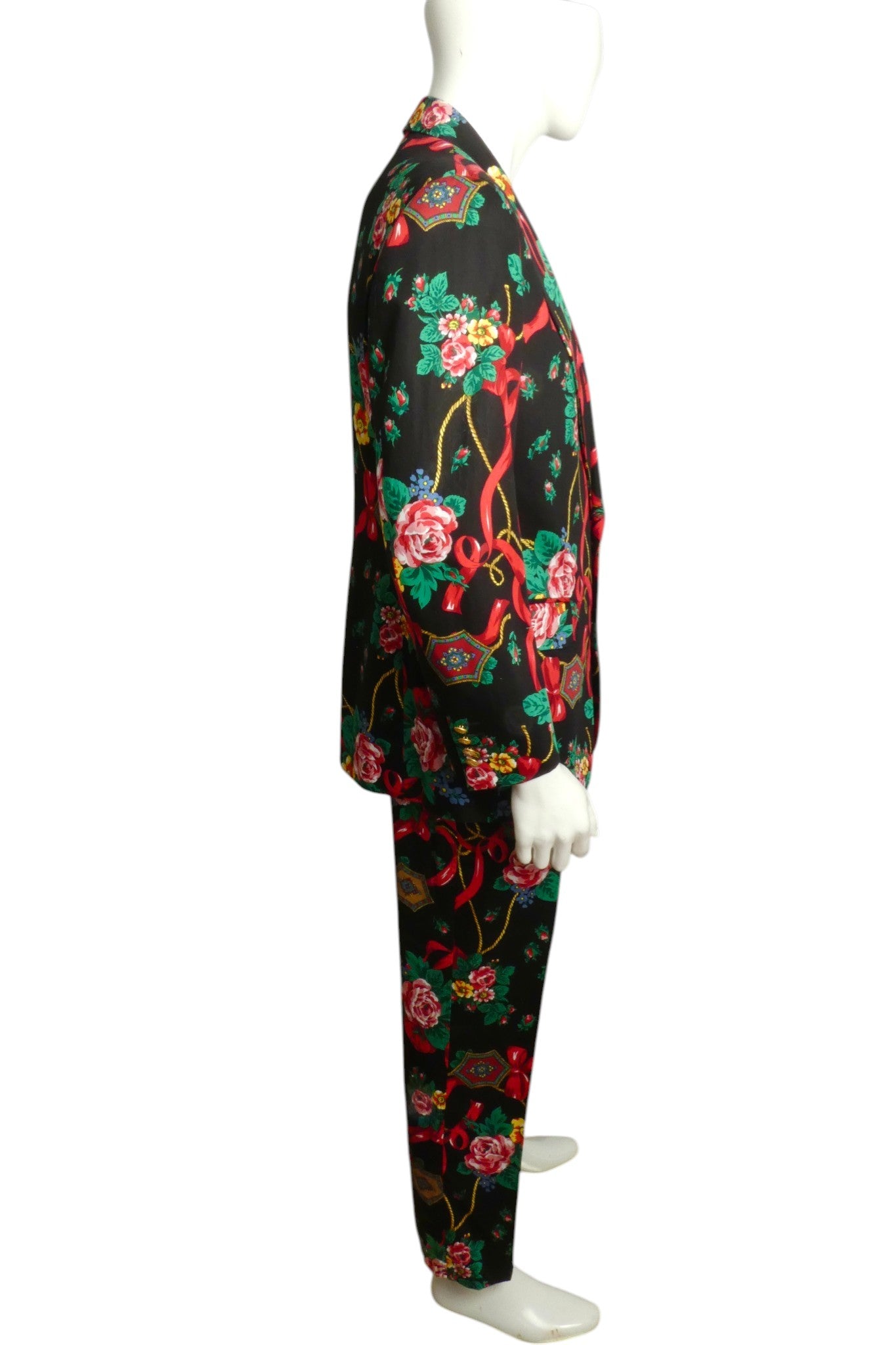 1990s Floral Suit, Size Medium